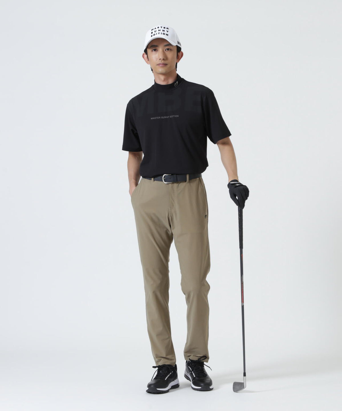 ダイヤメッシュ半袖ハイネックカットソー