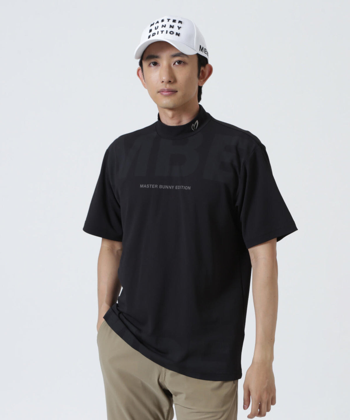 ダイヤメッシュ半袖ハイネックカットソー
