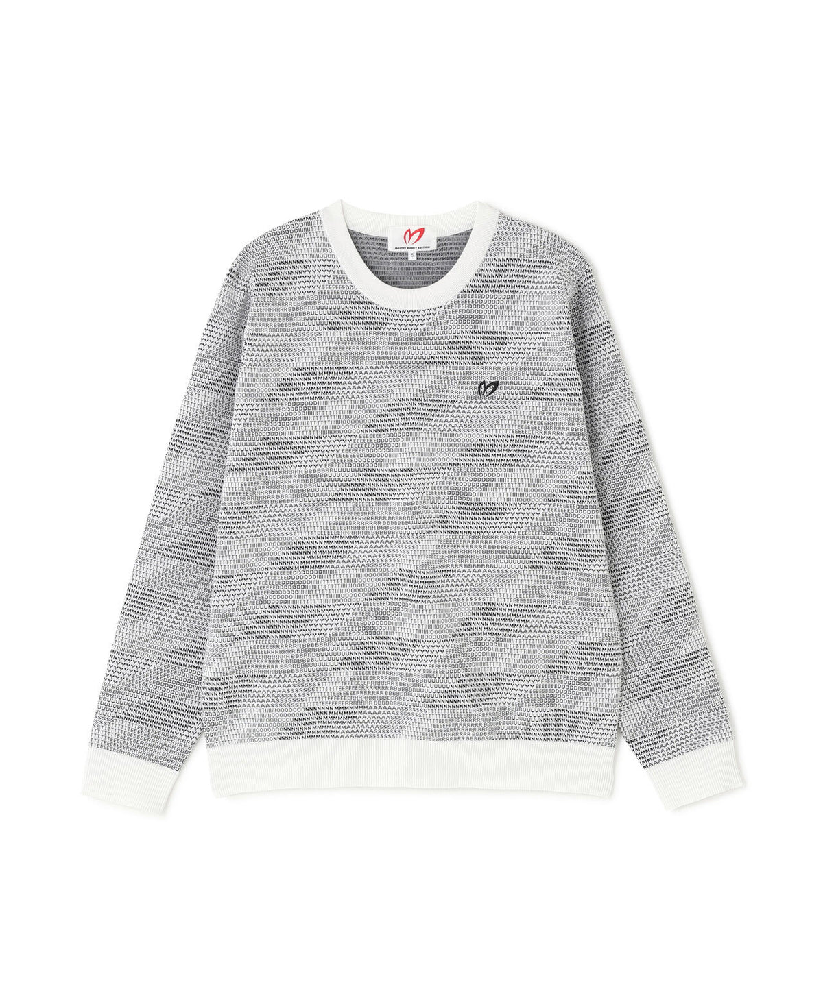 Wジャガードクルーネックニットプルオーバー (MENS)