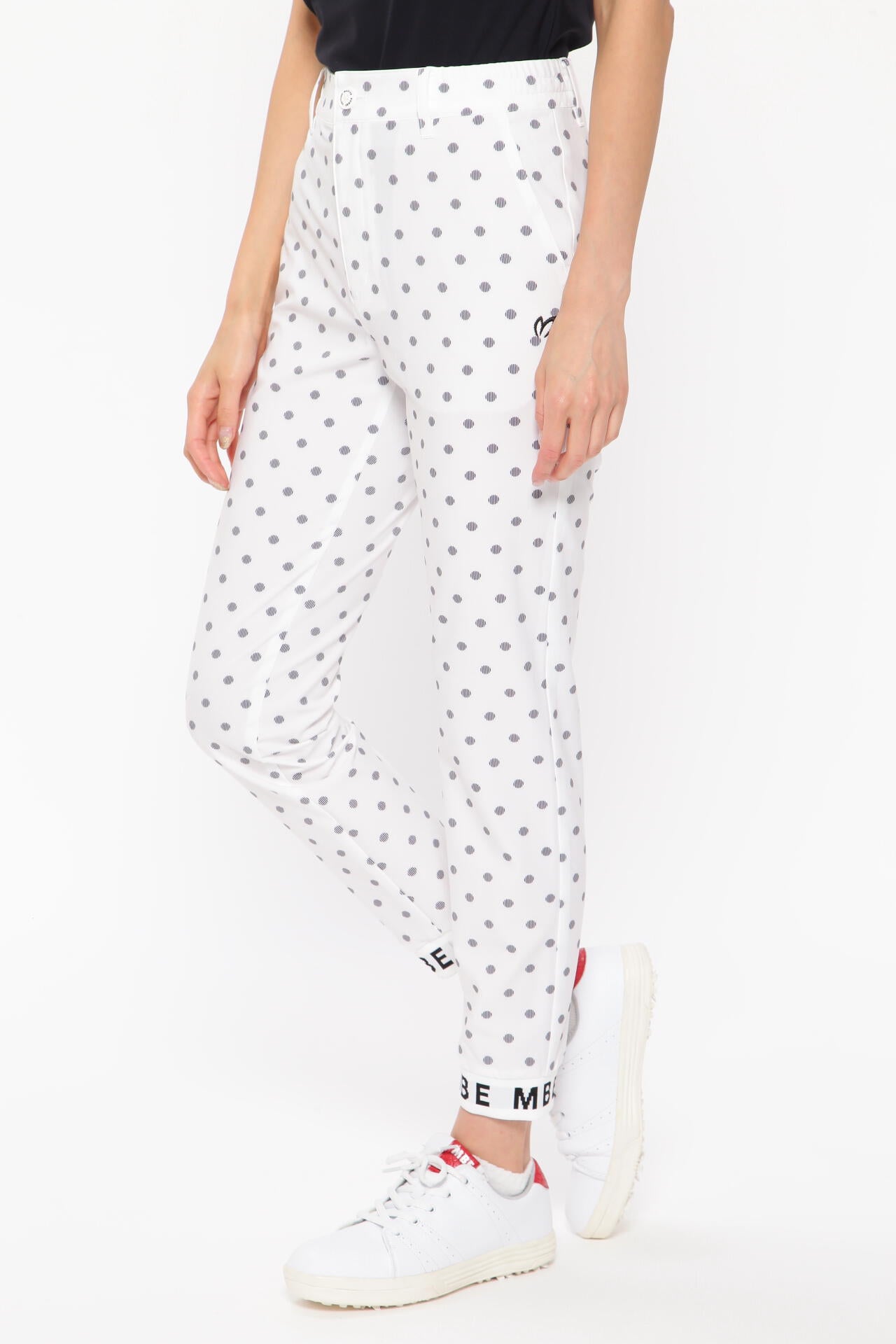 ドット柄 ジョガーパンツ