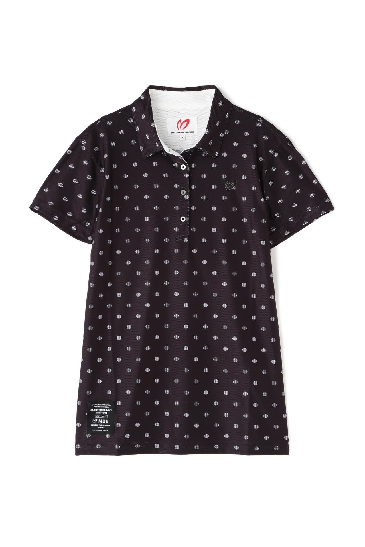 4WAYメッシュトリコット 半袖ポロシャツ <ドットプリント>