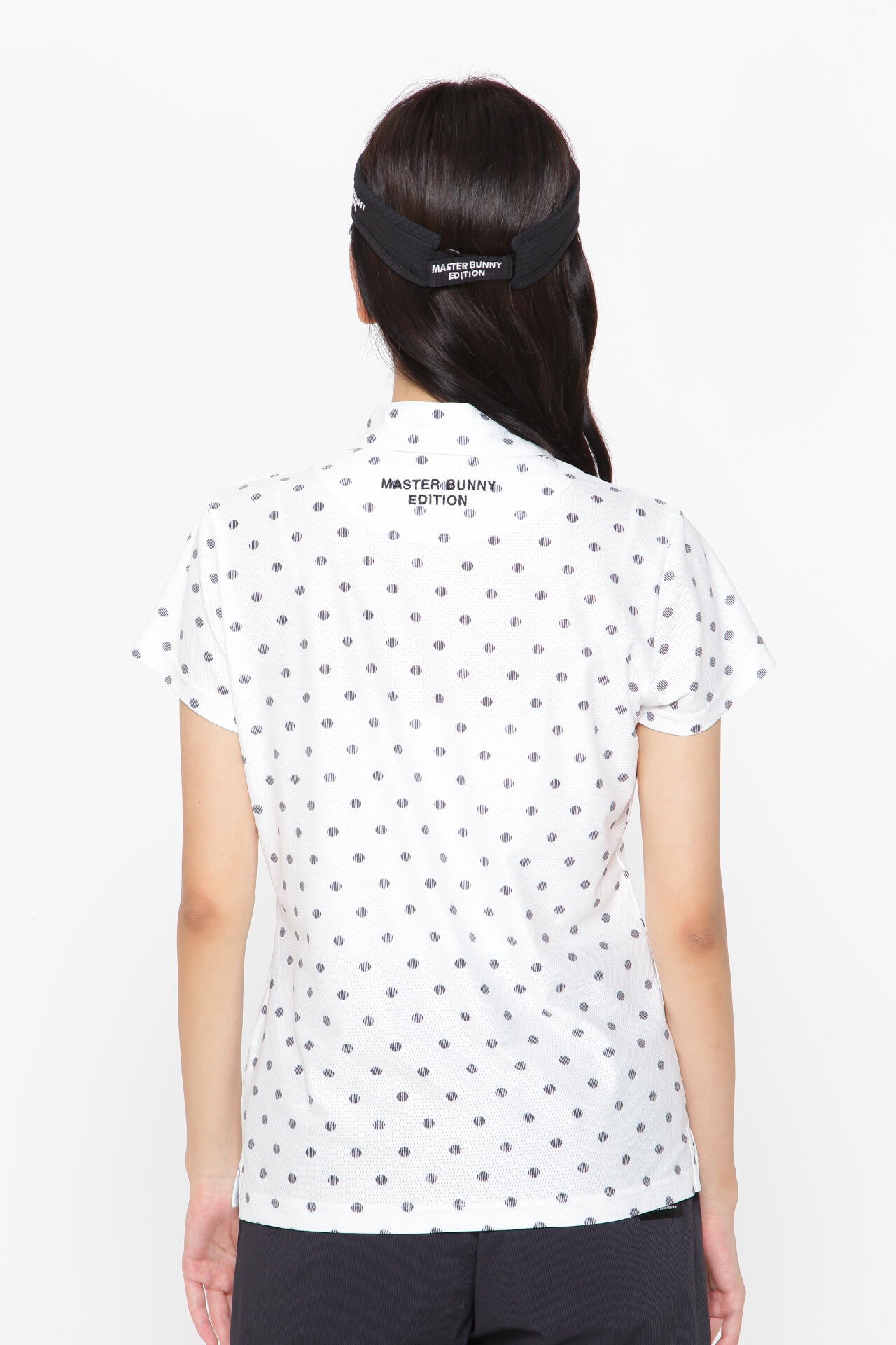 4WAYメッシュトリコット 半袖ポロシャツ <ドットプリント>