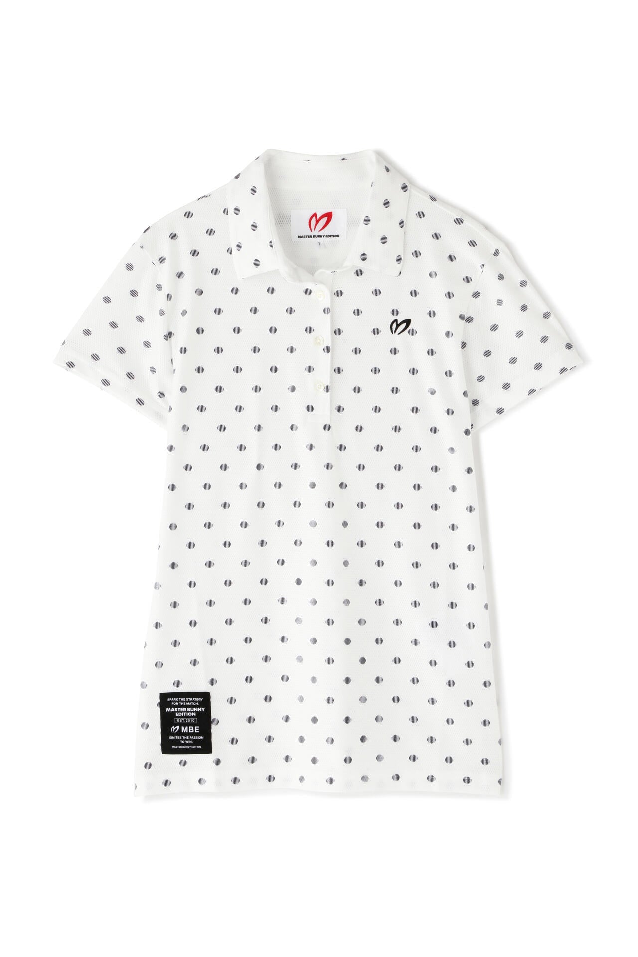 4WAYメッシュトリコット 半袖ポロシャツ <ドットプリント>