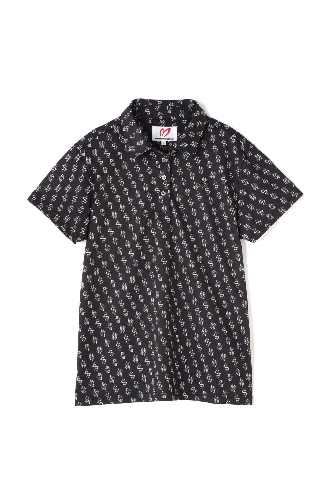 ポリエステルドビー 半袖ポロシャツ <MBEバイヤス柄プリント>
