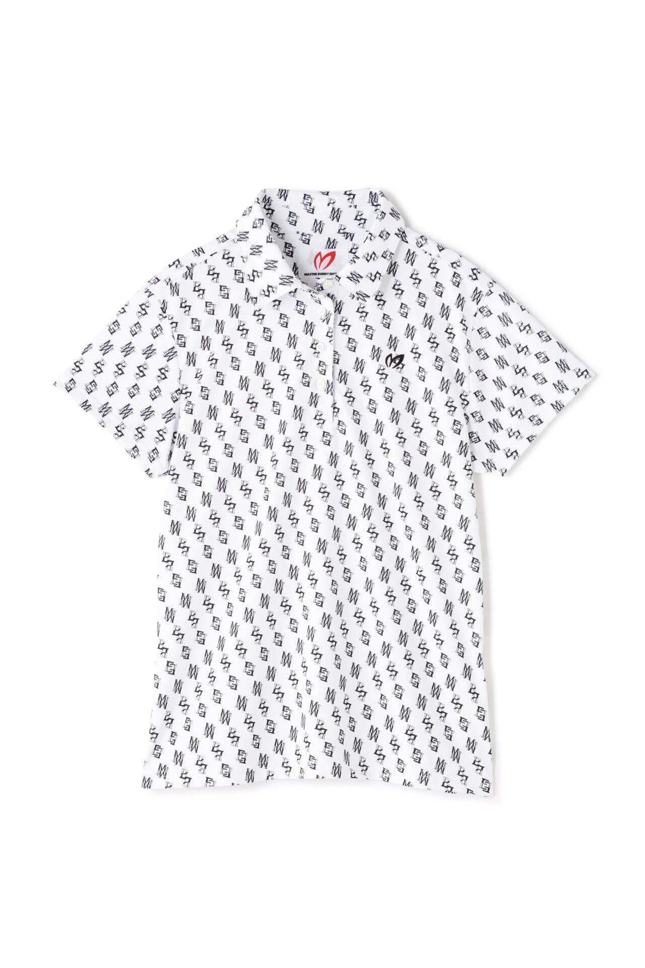 ポリエステルドビー 半袖ポロシャツ <MBEバイヤス柄プリント>