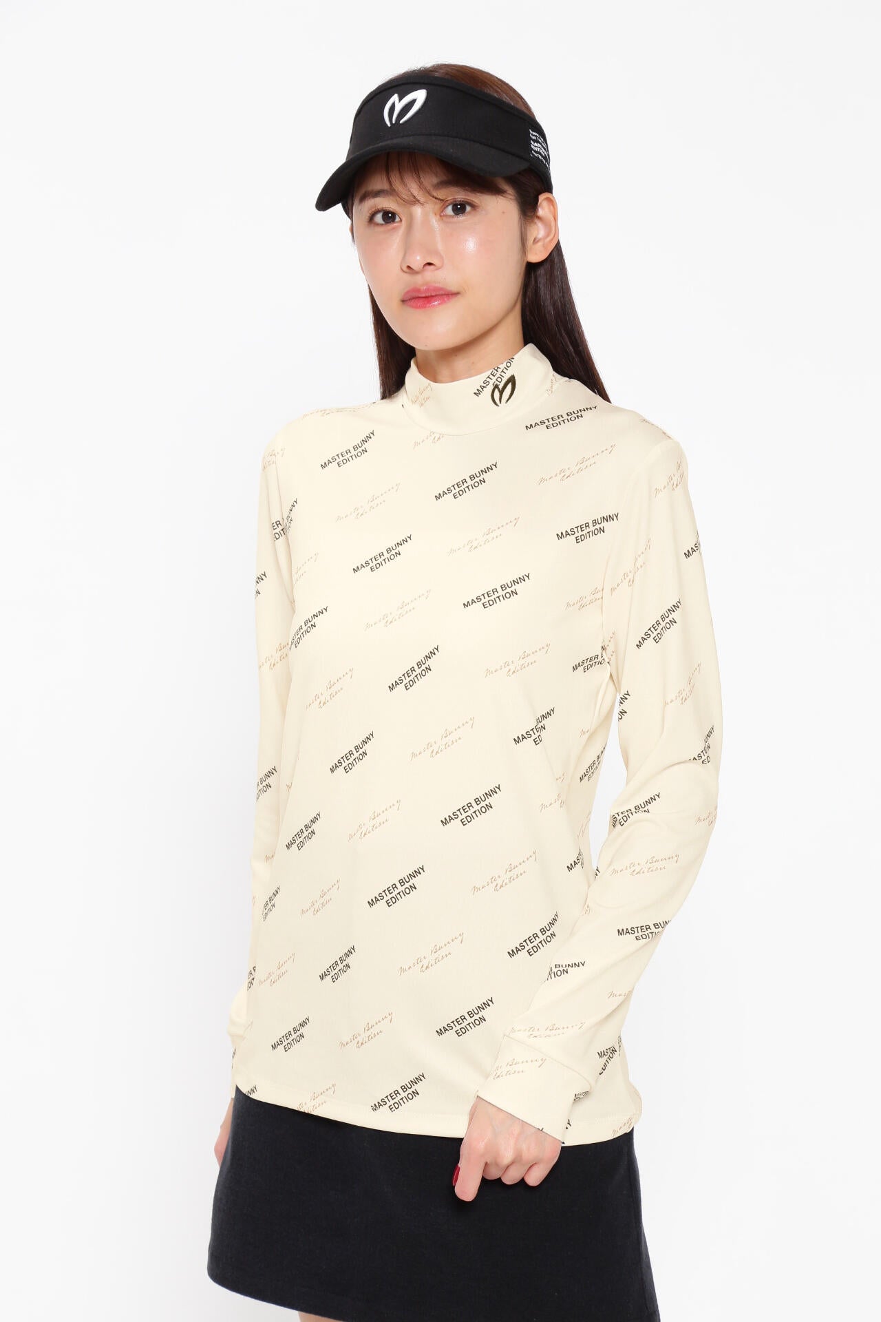 スムース裏起毛 ハイネックカットソープルオーバー <MBEバイアスロゴ/モノグラム柄>