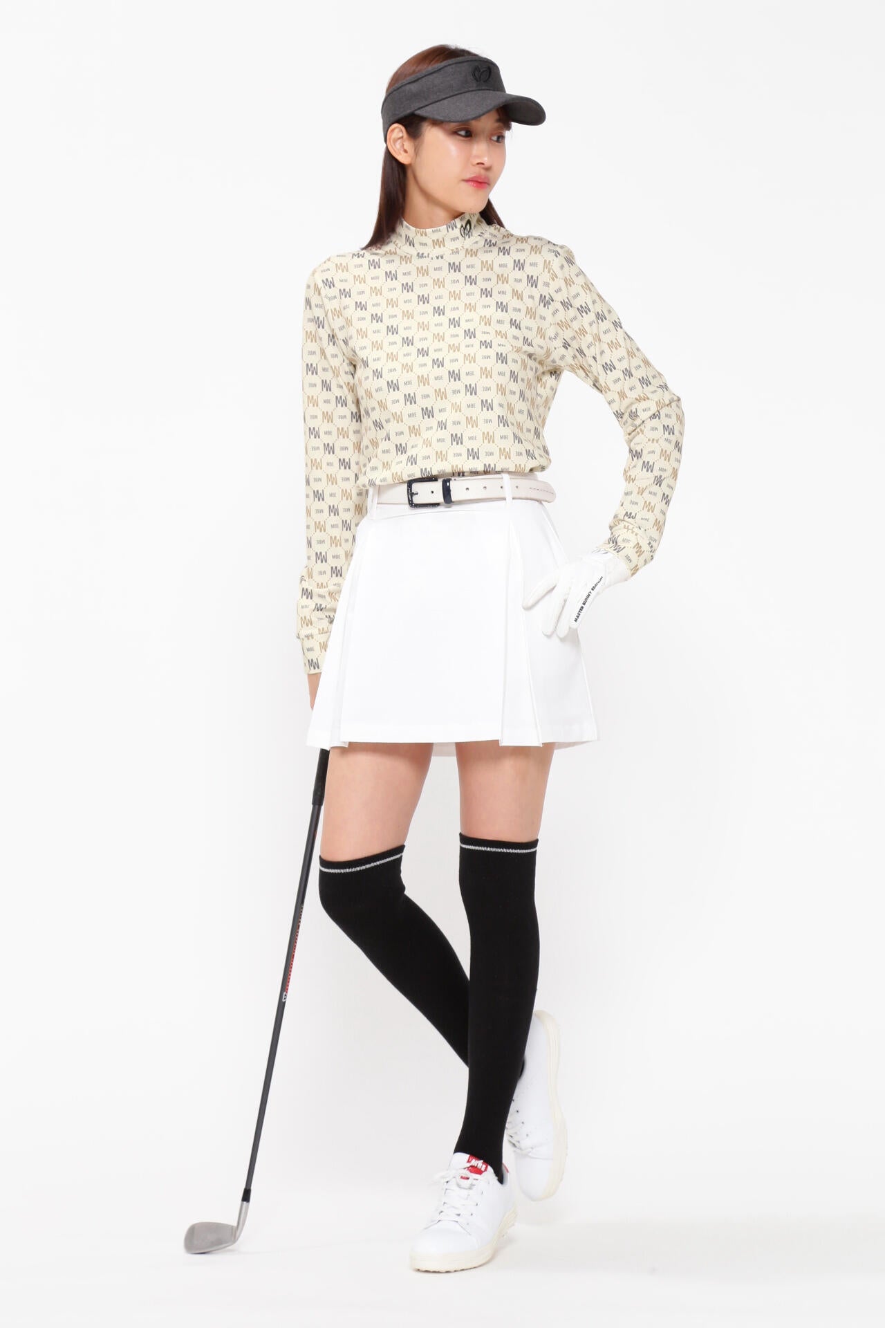 スムース裏起毛 ハイネックカットソープルオーバー <MBEバイアスロゴ/モノグラム柄>