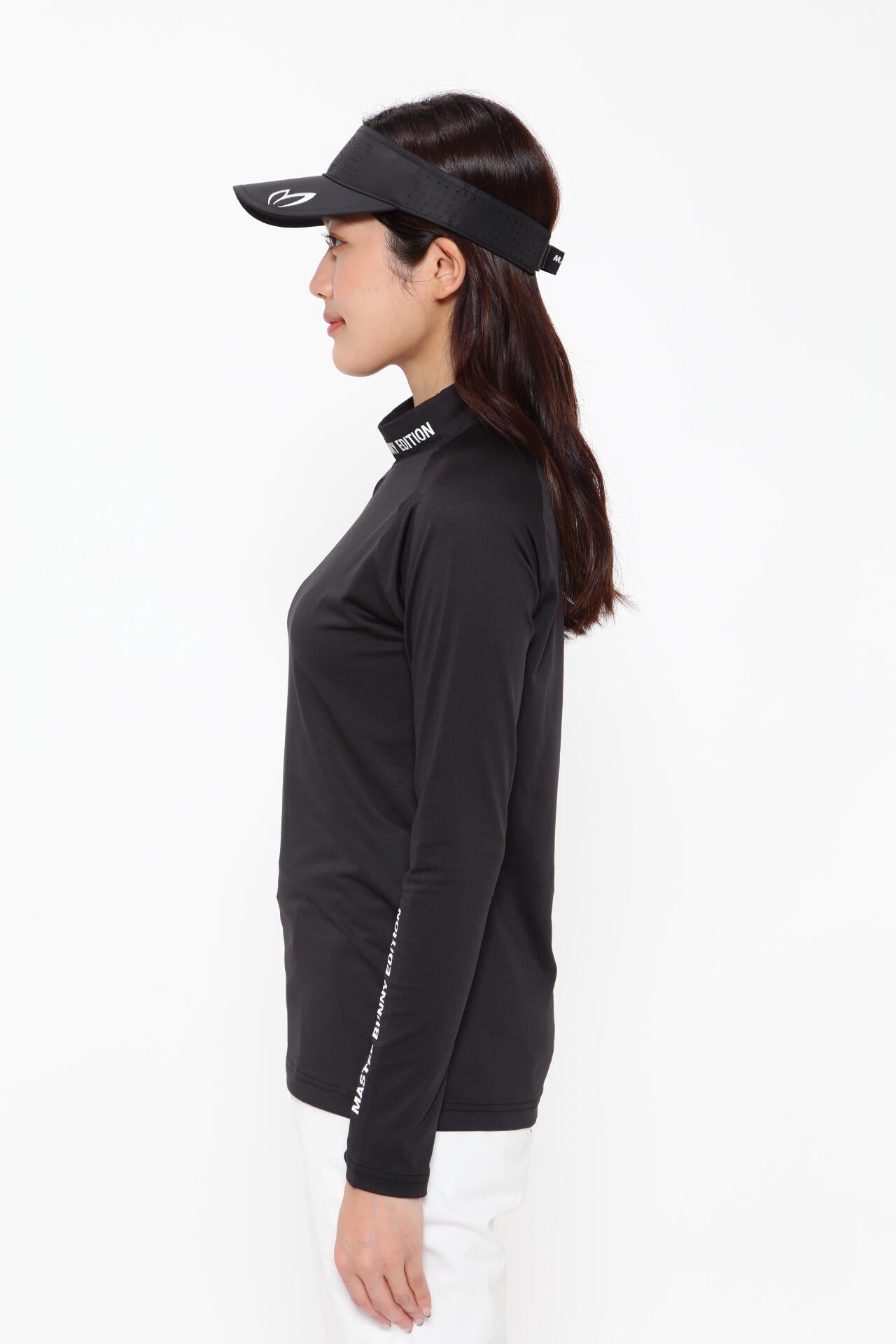 COOL CORE ヘザーバーズアイメッシュ 長袖ハイネックカットソー