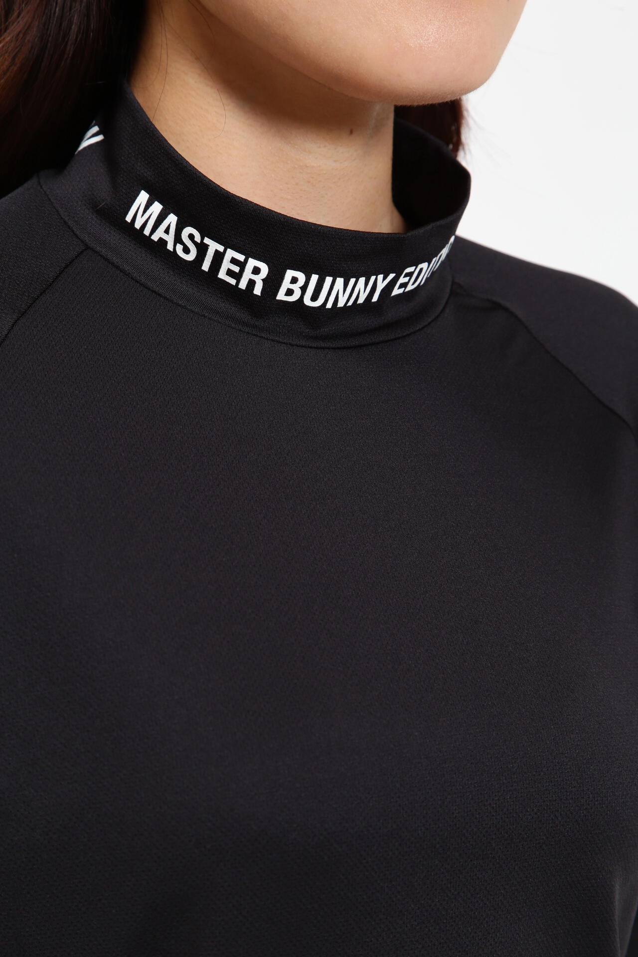 COOL CORE ヘザーバーズアイメッシュ 長袖ハイネックカットソー