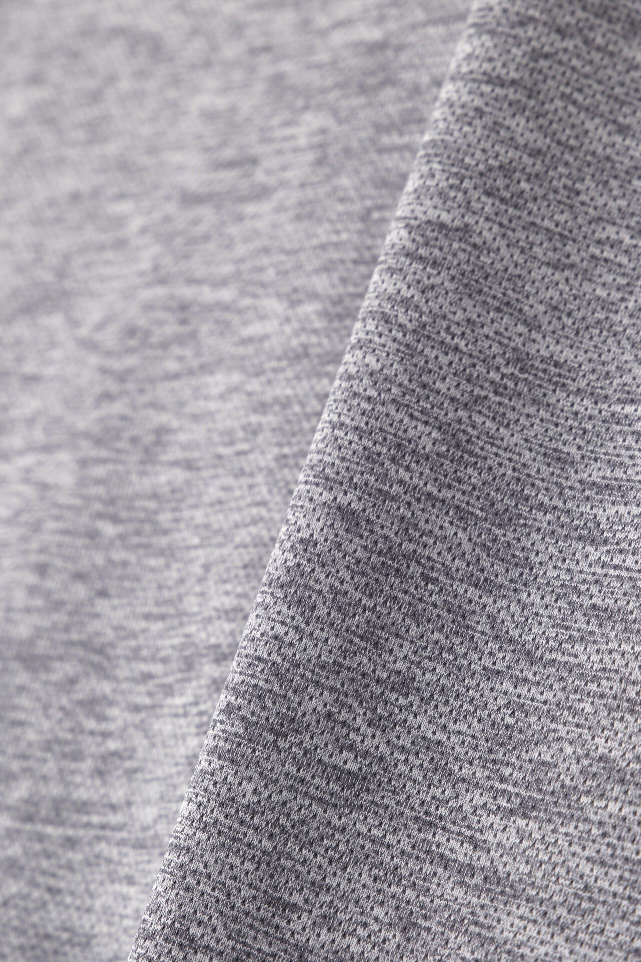 COOL CORE ヘザーバーズアイメッシュ 長袖ハイネックカットソー