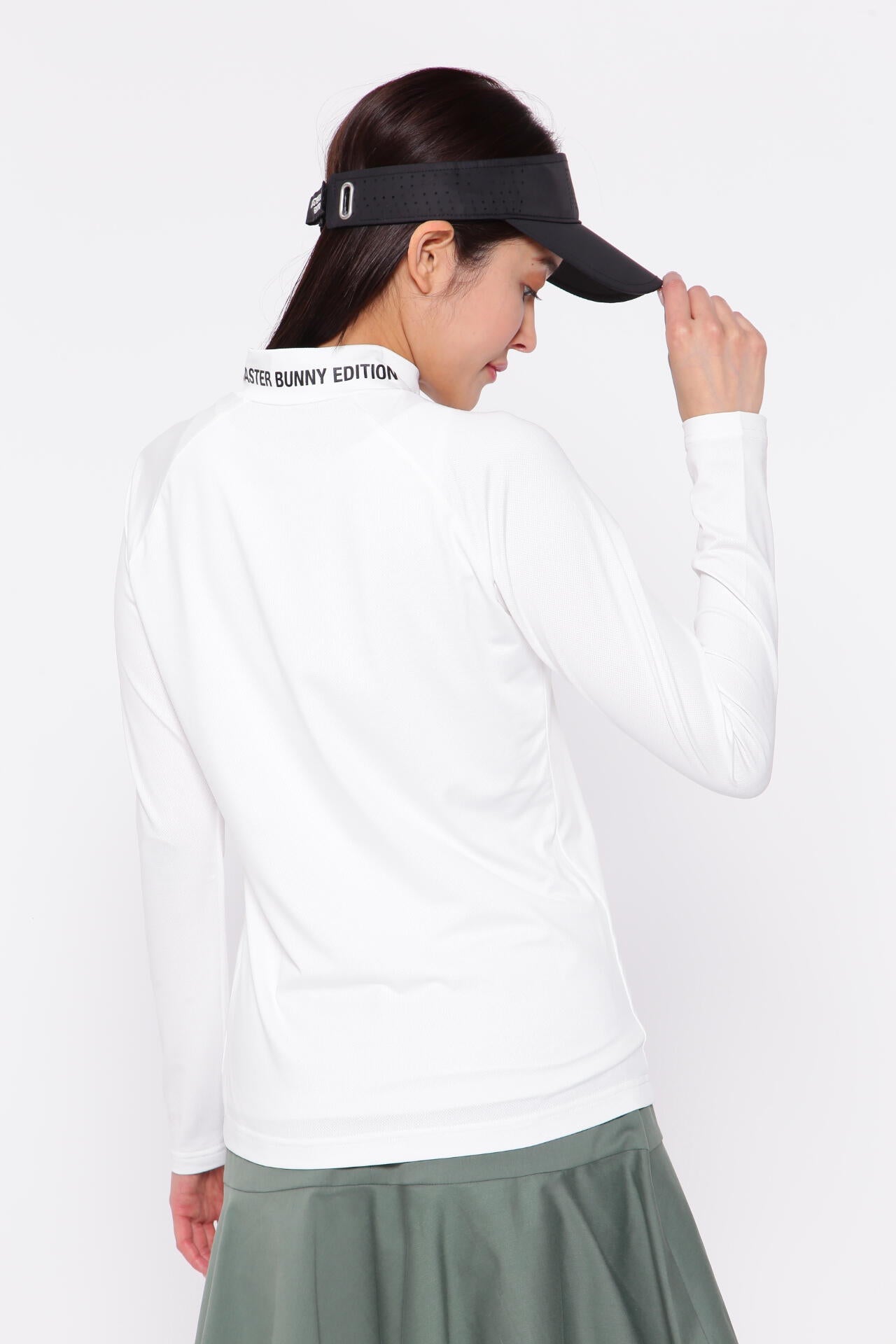 COOL CORE ヘザーバーズアイメッシュ 長袖ハイネックカットソー