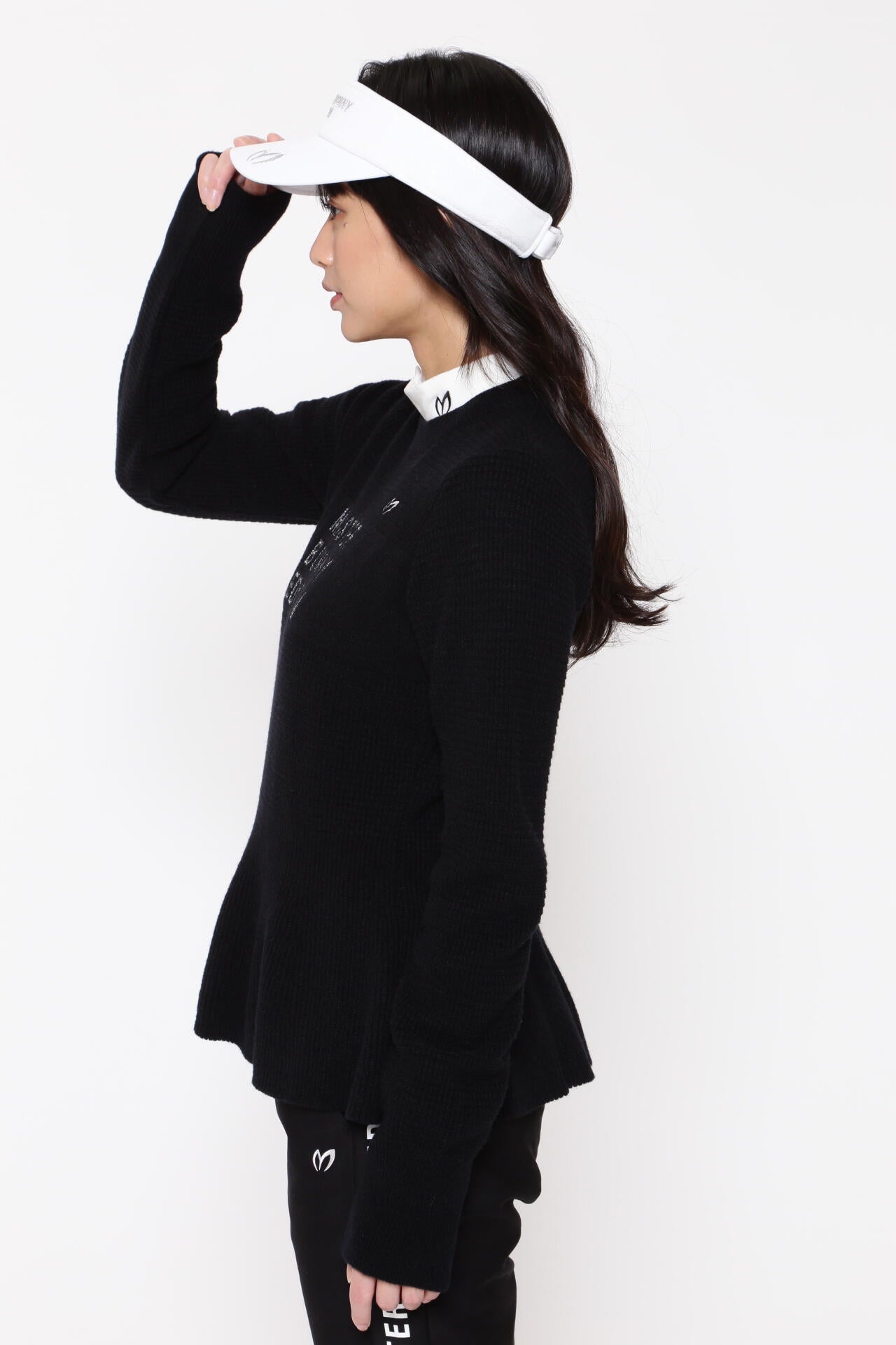 アラン柄 クルーネックニットプルオーバー