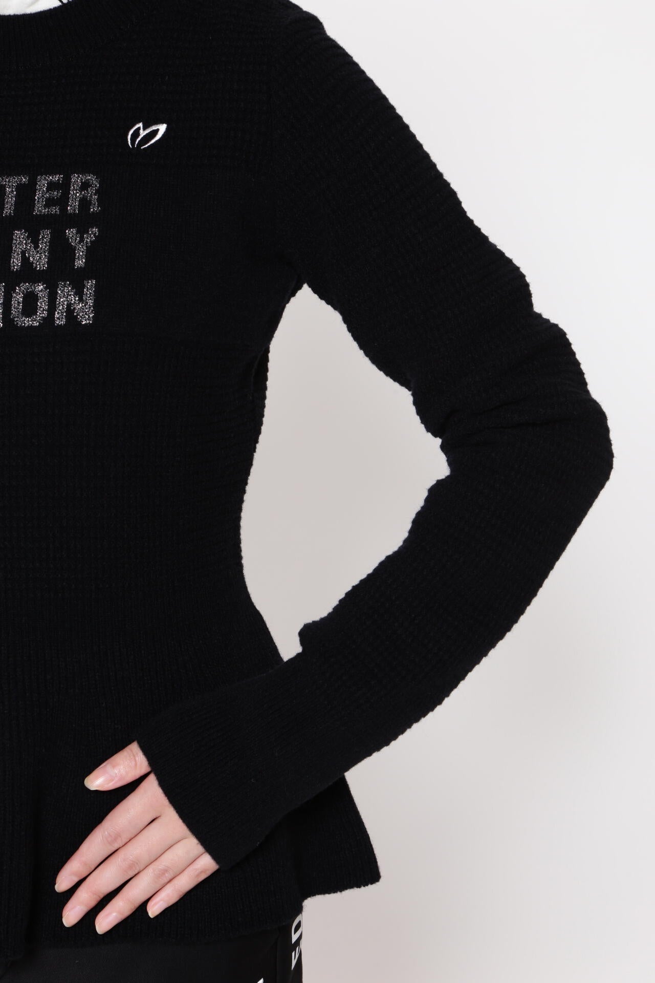 アラン柄 クルーネックニットプルオーバー