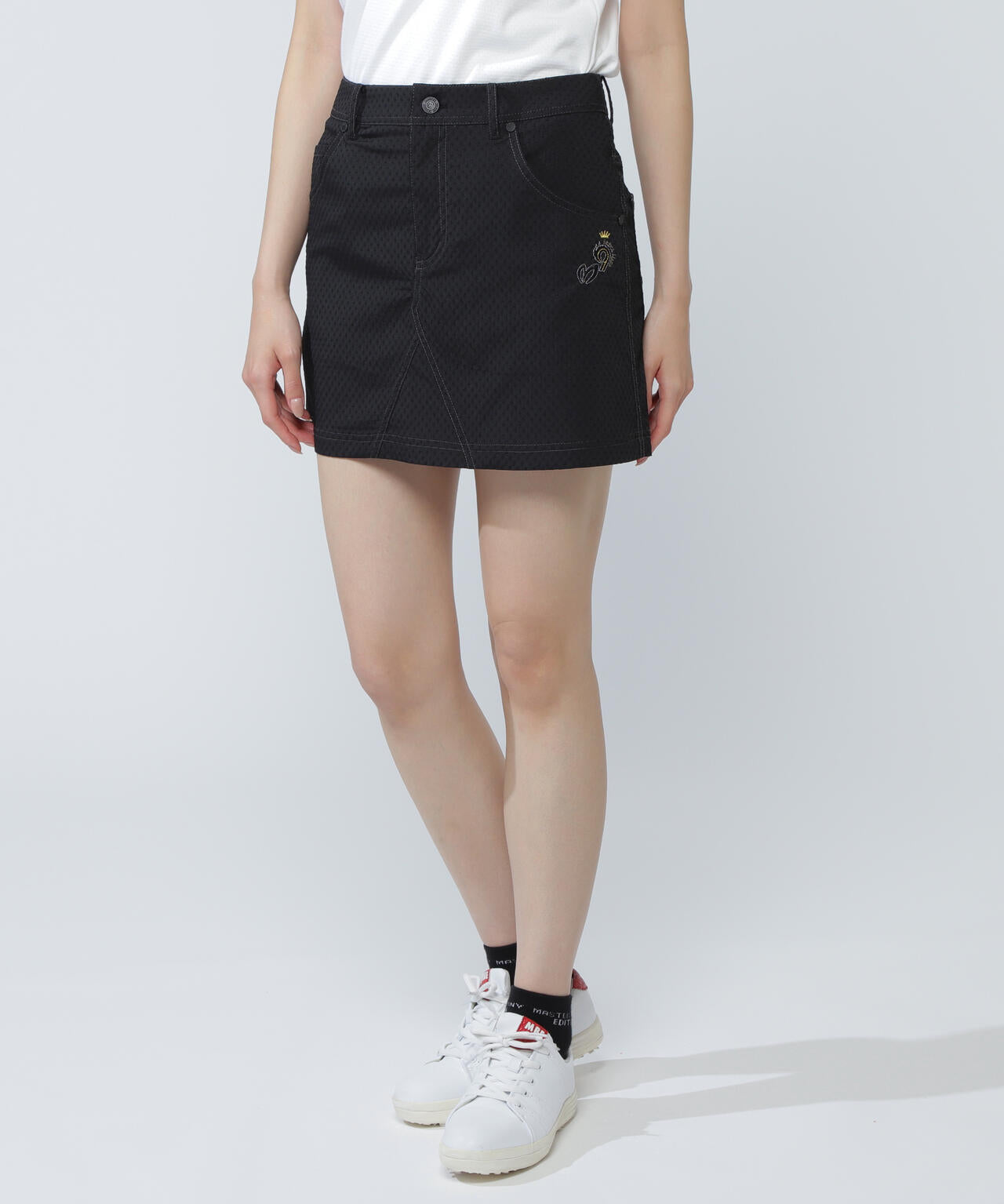 【原プロアイコン】つぶつぶストレッチ5ポケットスカート