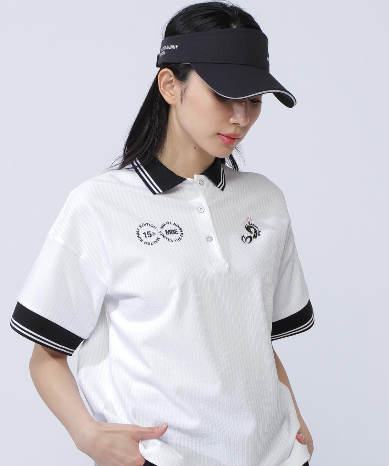 【原プロアイコン】75dフルダルサッカーストライプ半袖ポロシャツ