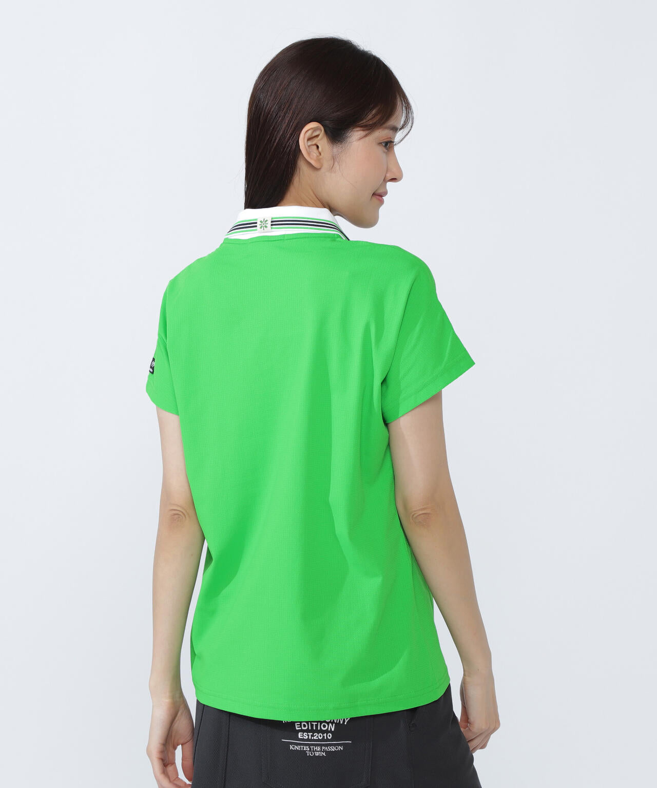 ハイストレッチメッシュ フレンチスリーブポロシャツ <AddElm>