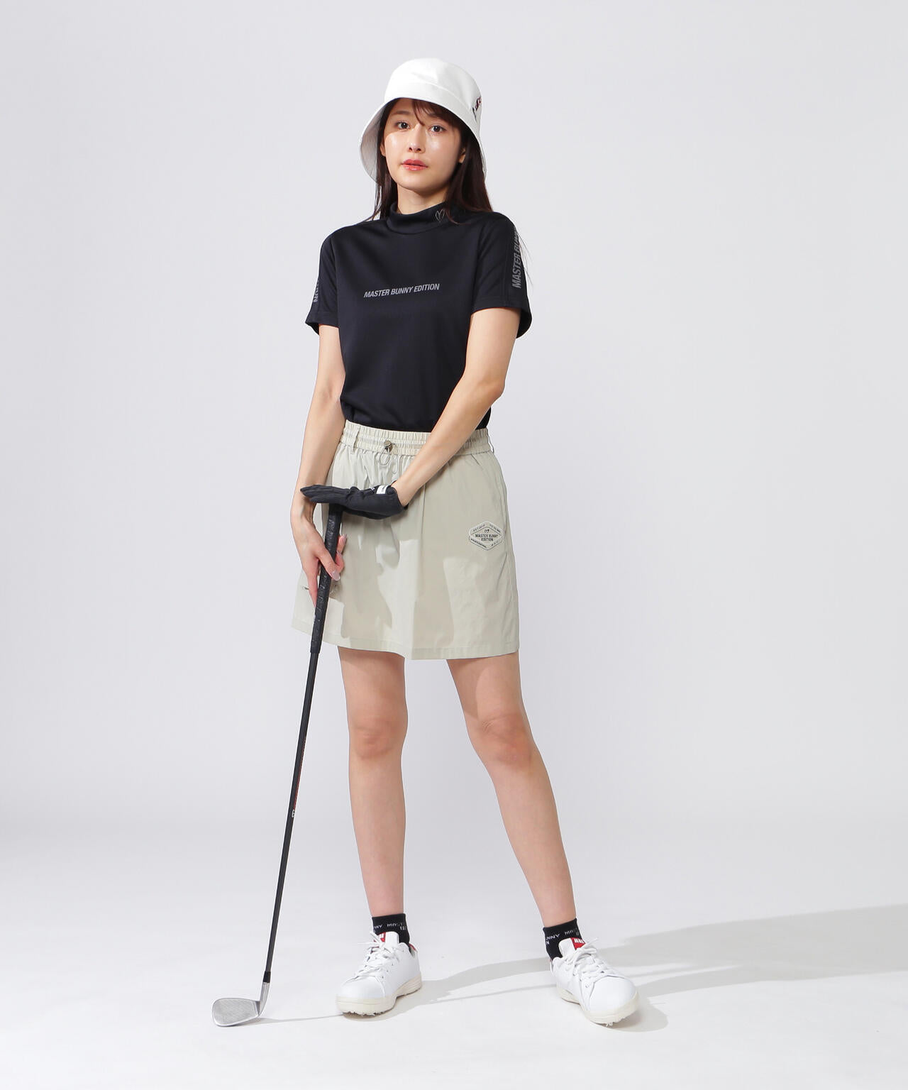 裏ワッフルジャージ半袖モックネックカットソー