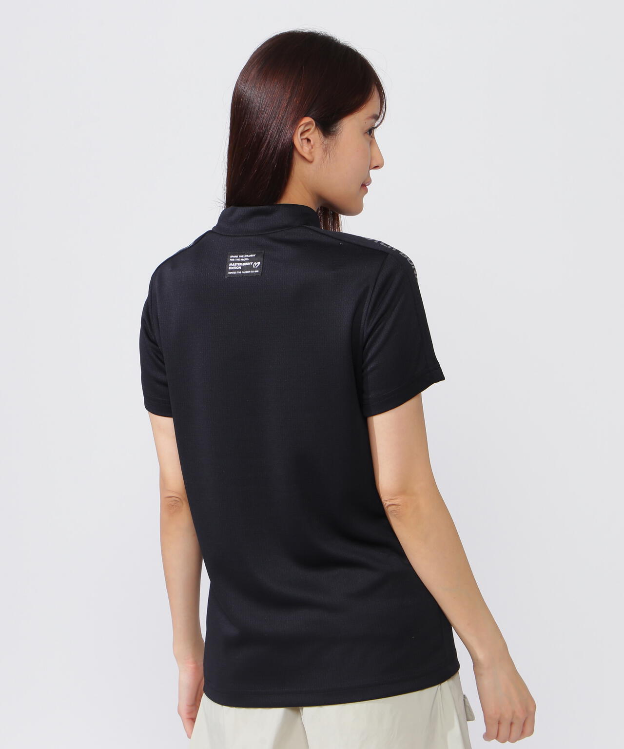 裏ワッフルジャージ半袖モックネックカットソー