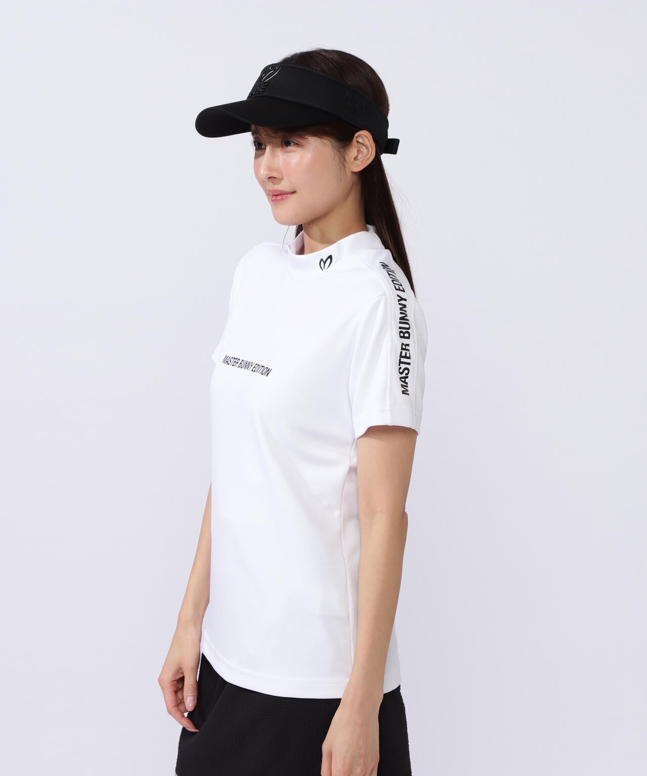 裏ワッフルジャージ半袖モックネックカットソー