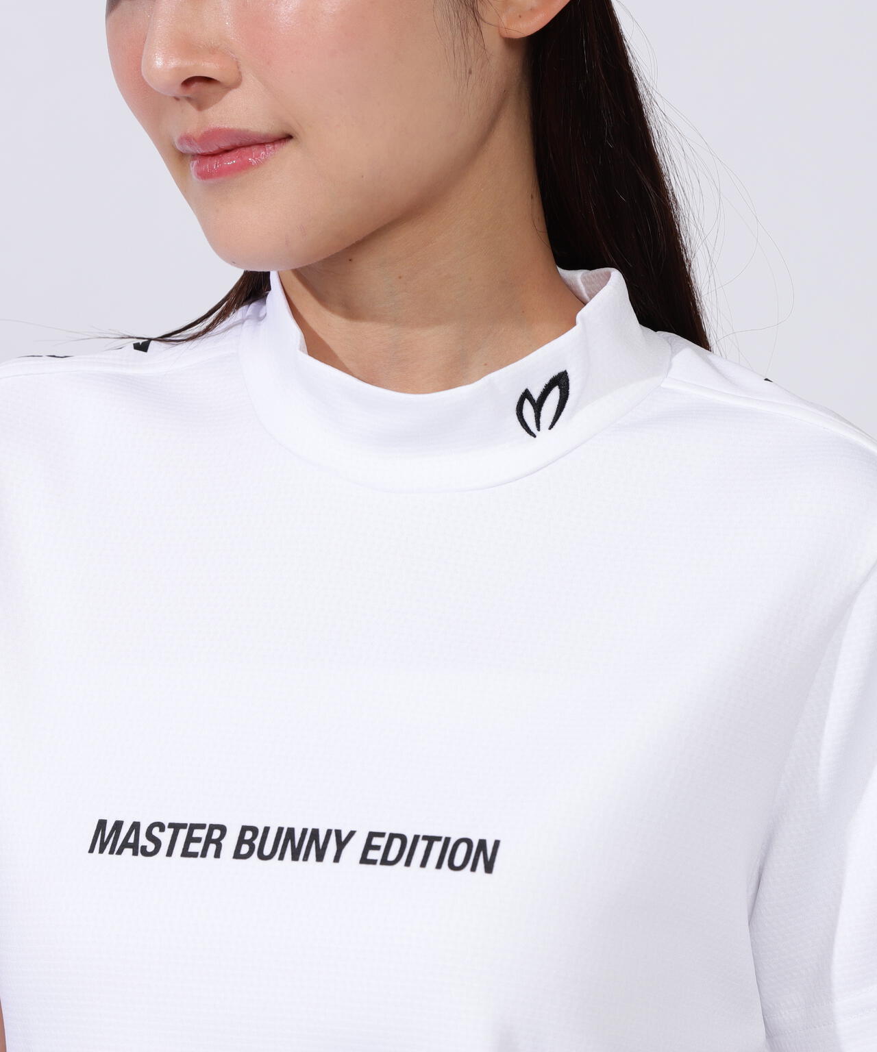 裏ワッフルジャージ半袖モックネックカットソー