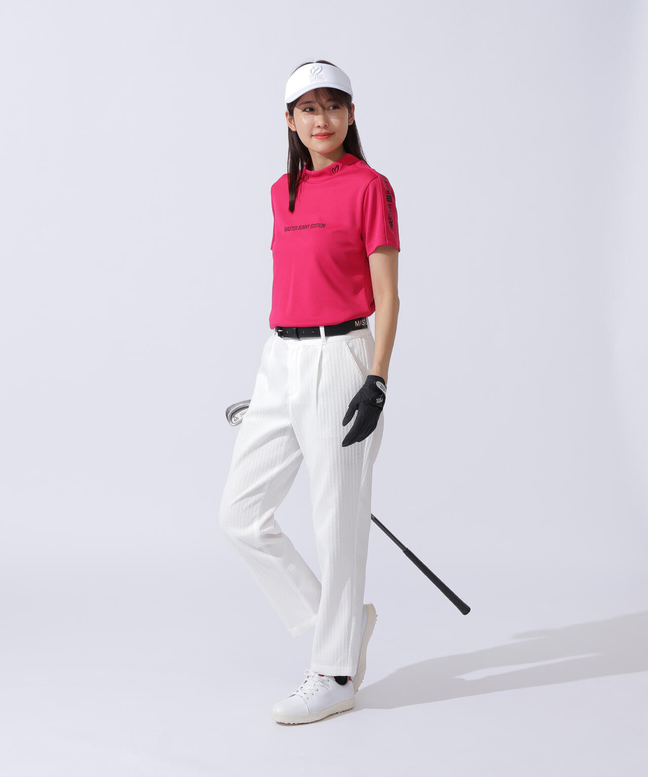 裏ワッフルジャージ半袖モックネックカットソー