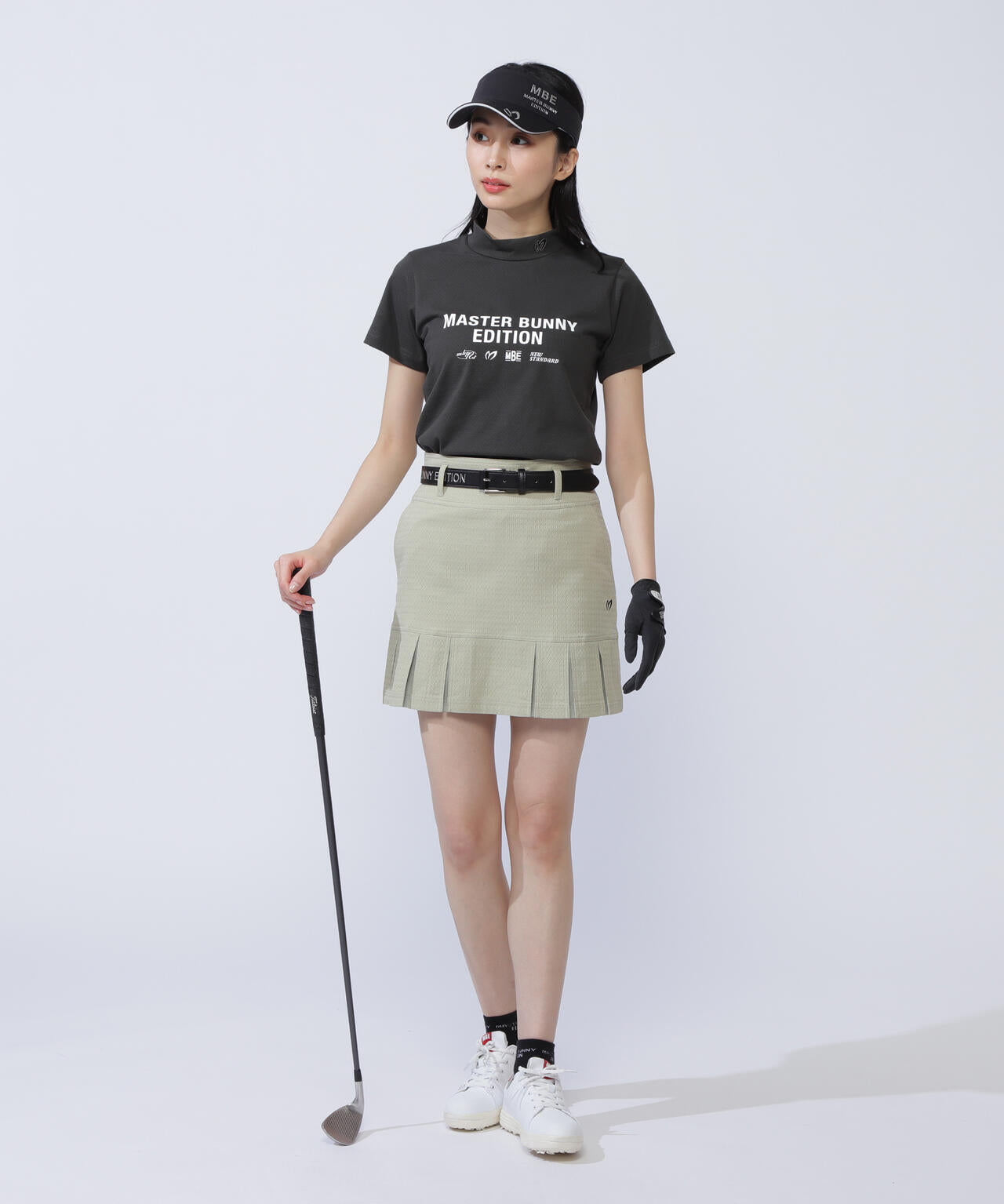リバーシブルメッシュ半袖モックネックカットソー