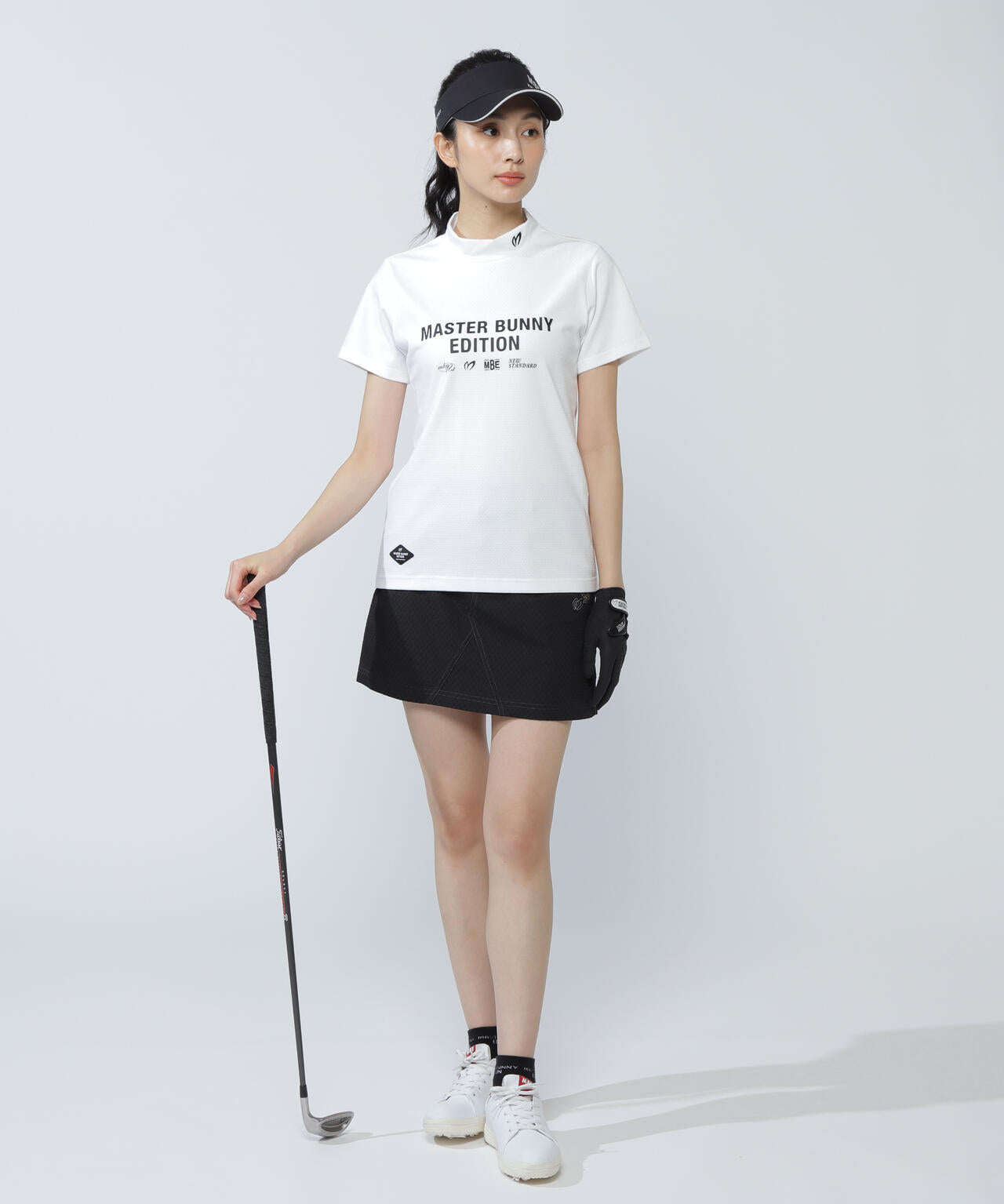 リバーシブルメッシュ半袖モックネックカットソー