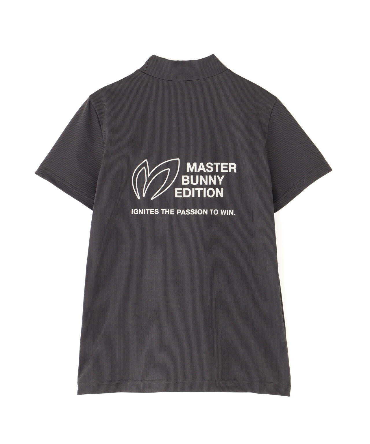 エコブルードビーワッフル半袖モックネックカットソー