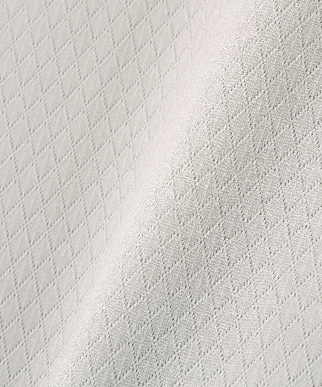 ダイヤベアジャガード半袖モックネックカットソー