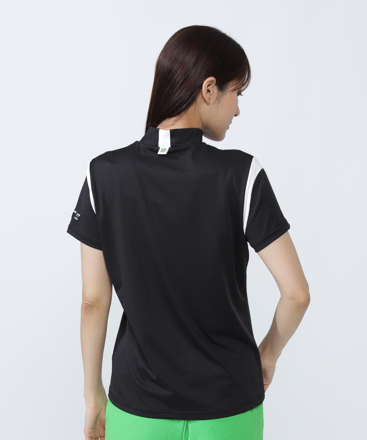 ハイストレッチメッシュ半袖ハイネックカットソー <AddElm>