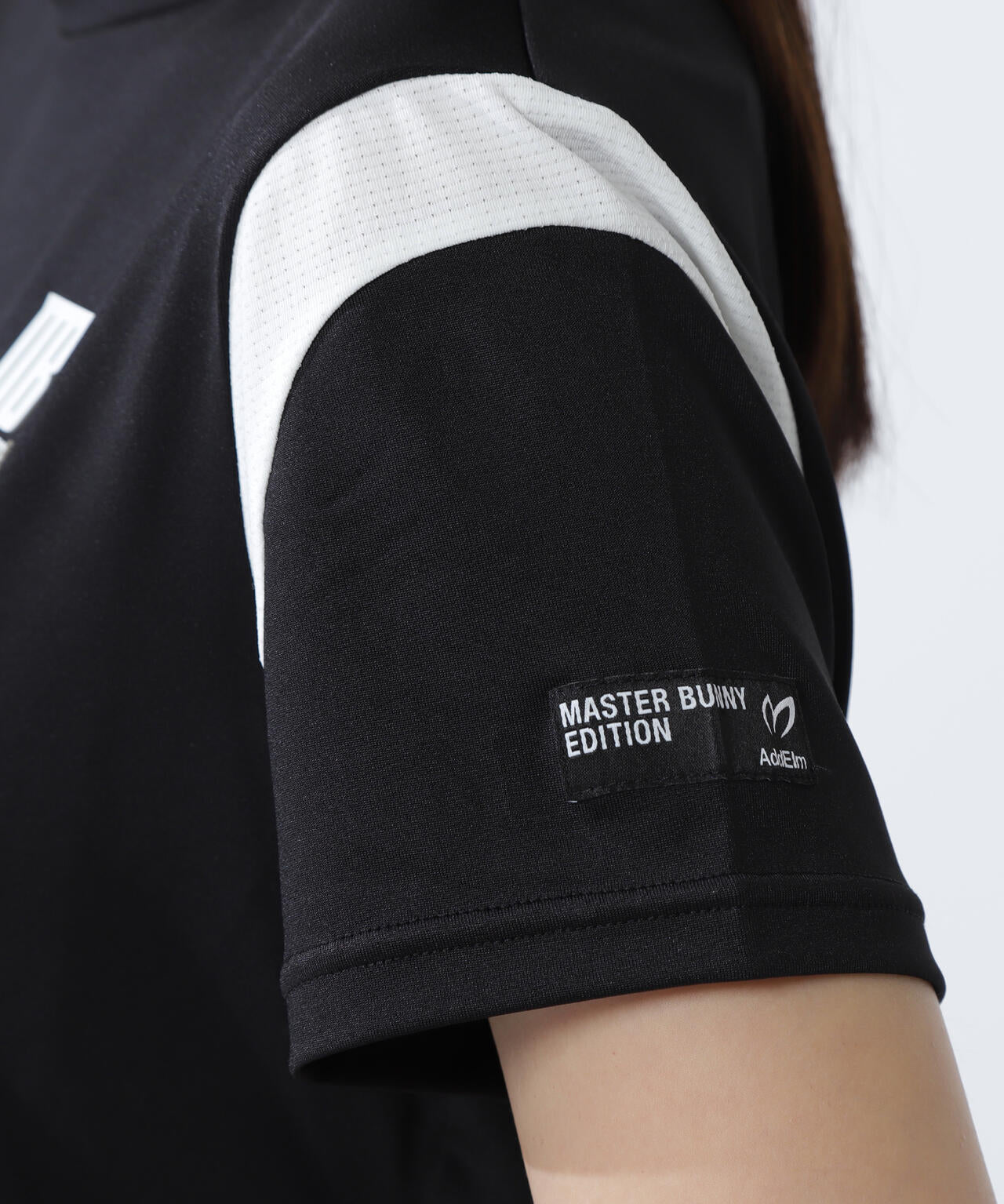 ハイストレッチメッシュ半袖ハイネックカットソー <AddElm>
