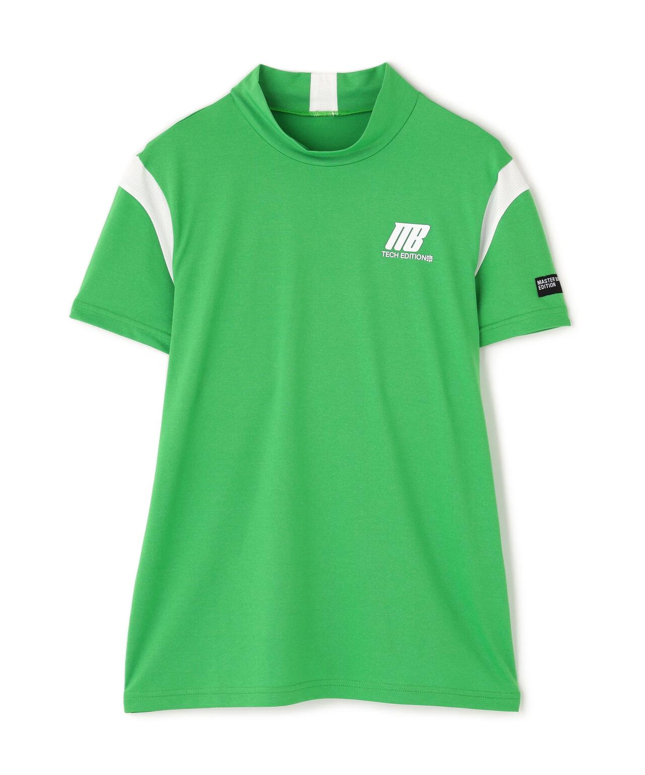 ハイストレッチメッシュ半袖ハイネックカットソー <AddElm>