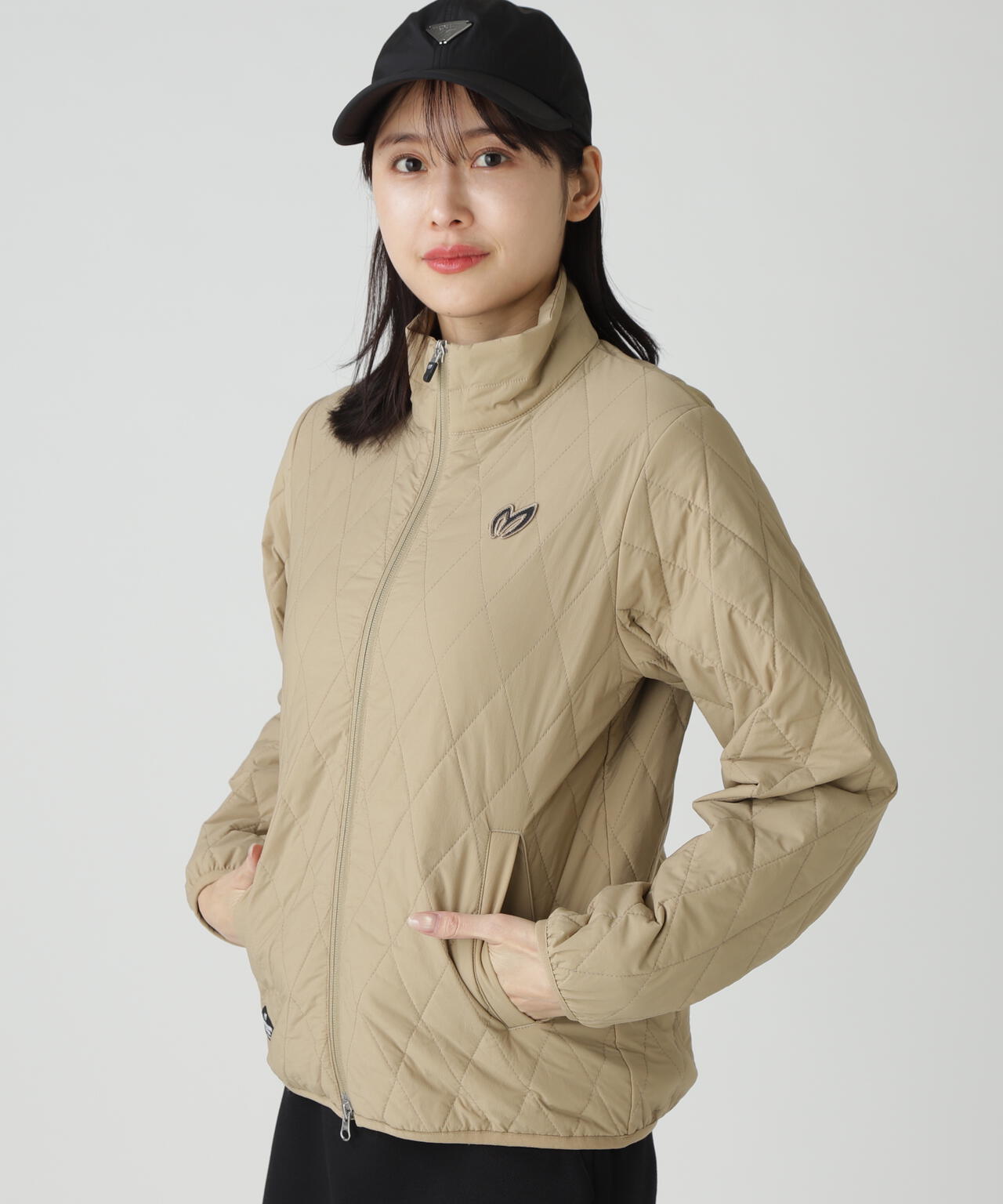 ナイロンタフタ中綿ジップアップブルゾン