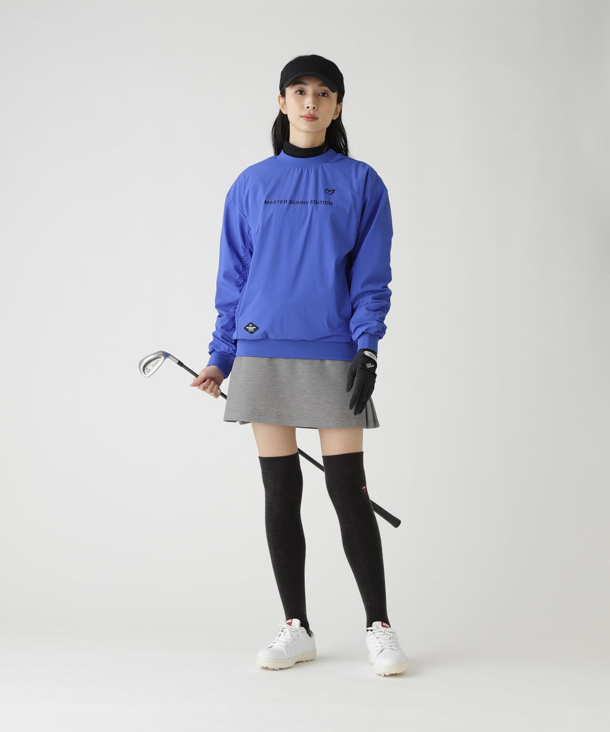 ナイロンストレッチクルーネックプルオーバー