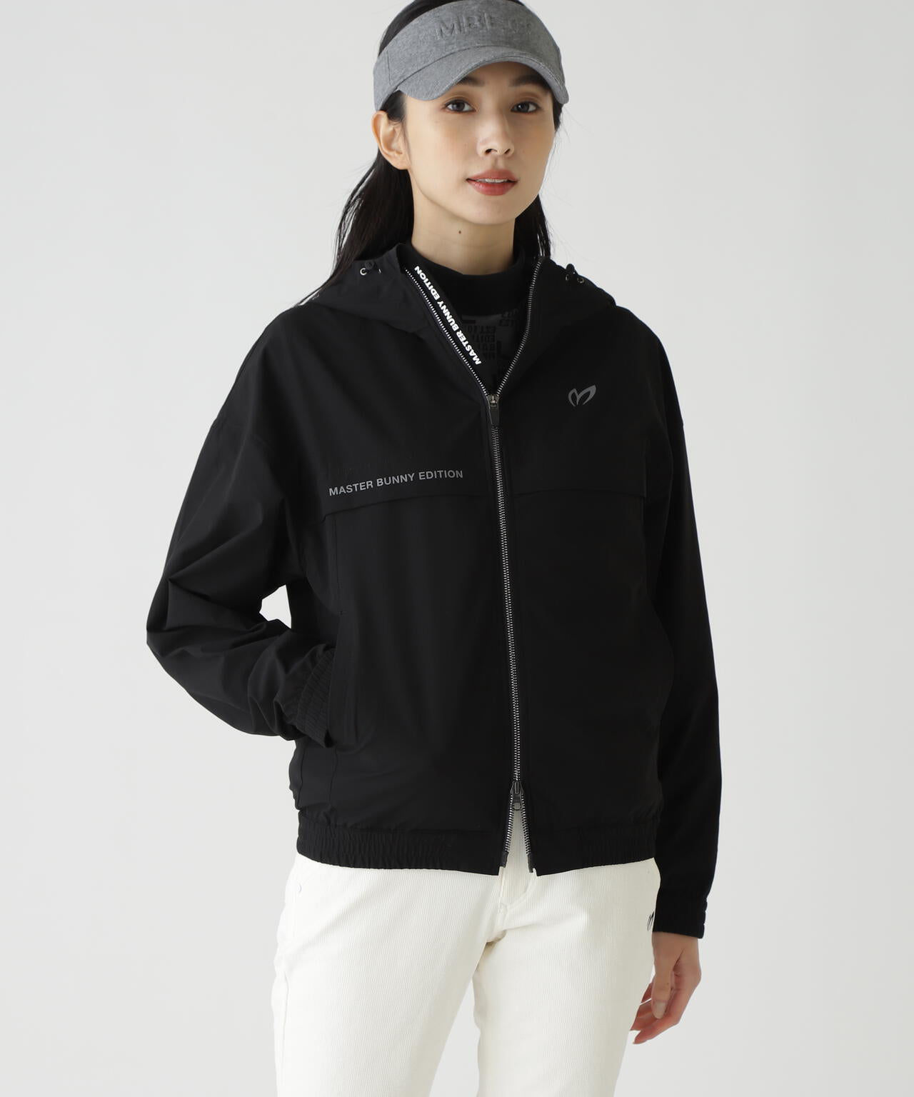 ストレッチリップストップ×高密度ツイル レイヤードフーディブルゾン