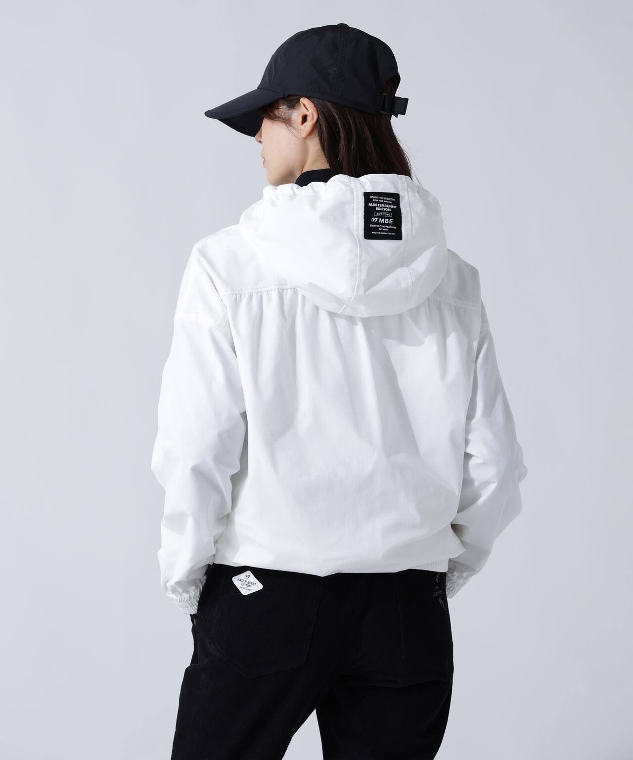 ストレッチリップストップ×高密度ツイル レイヤードフーディブルゾン