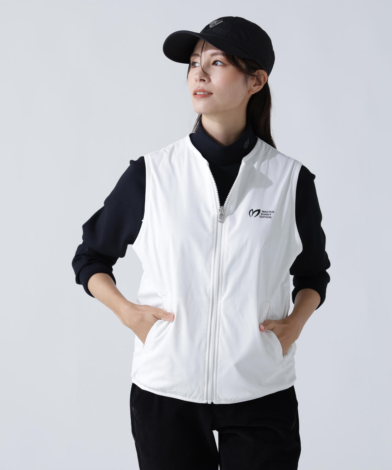 ストレッチリップストップ×高密度ツイル レイヤードフーディブルゾン