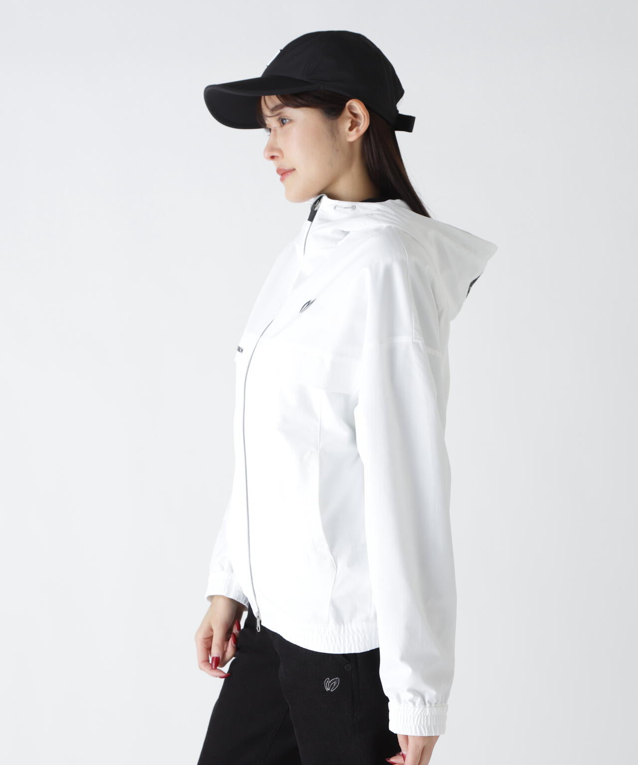 ストレッチリップストップ×高密度ツイル レイヤードフーディブルゾン