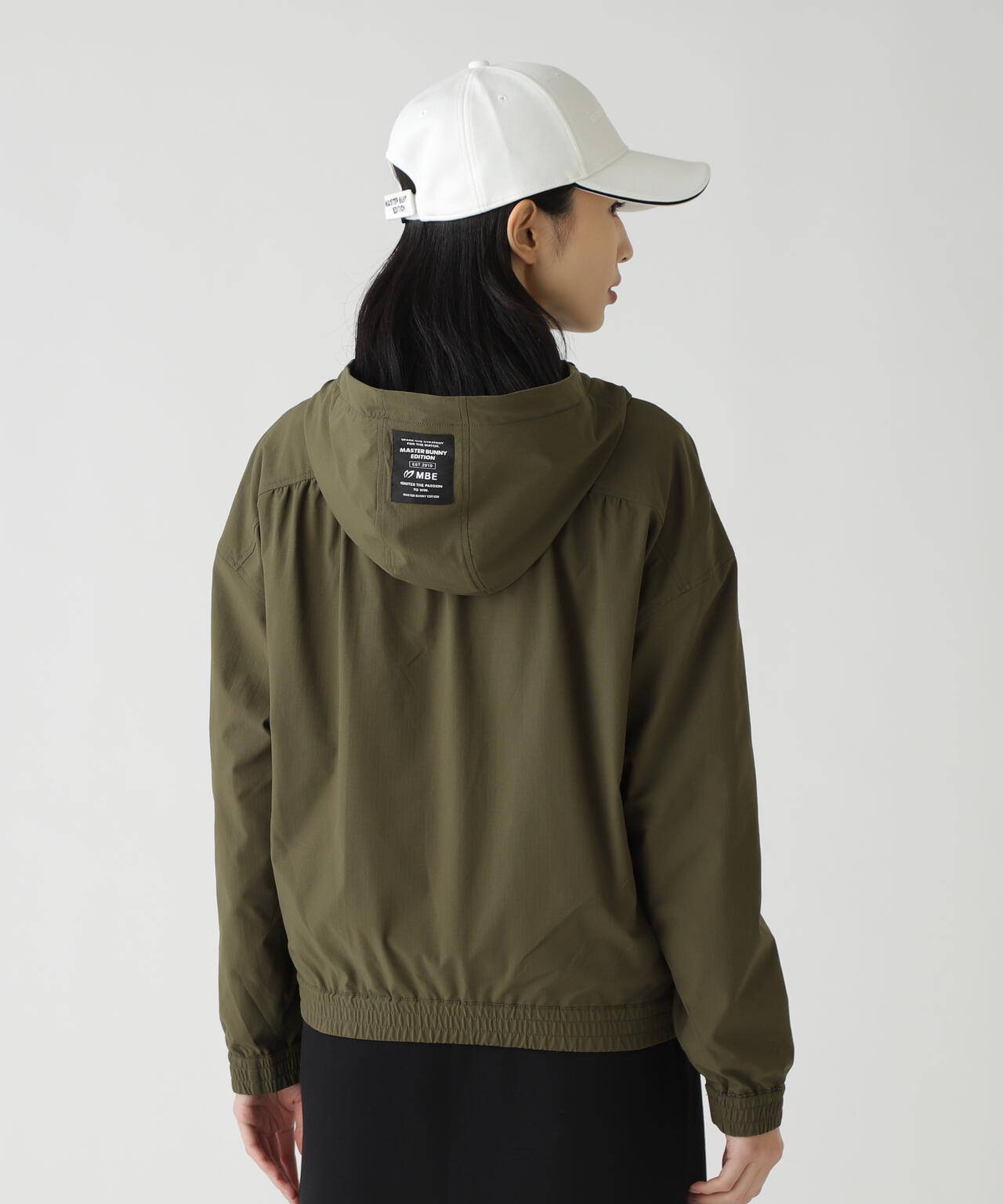 ストレッチリップストップ×高密度ツイル レイヤードフーディブルゾン