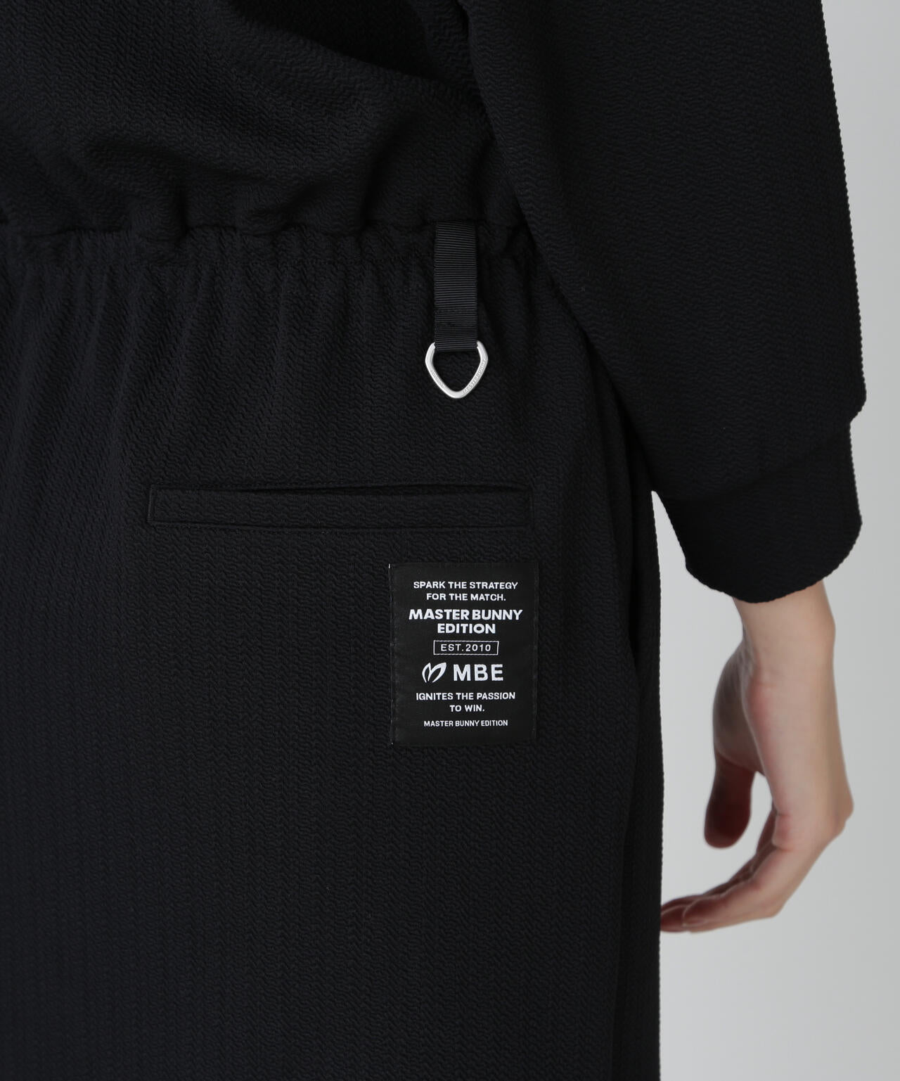 ポリストライプハイネックワンピース