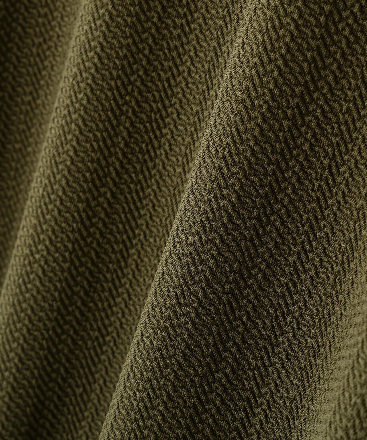 ポリストライプハイネックワンピース