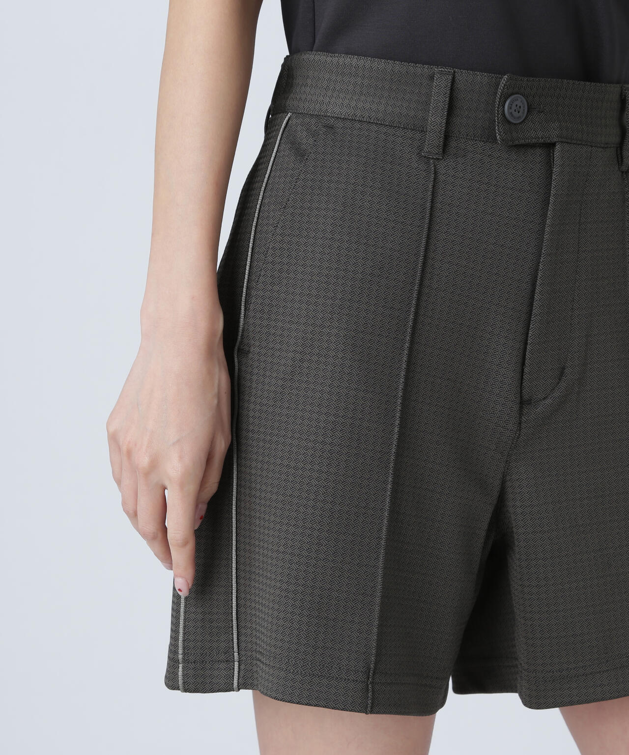 幾何学柄ジャガードショートパンツ