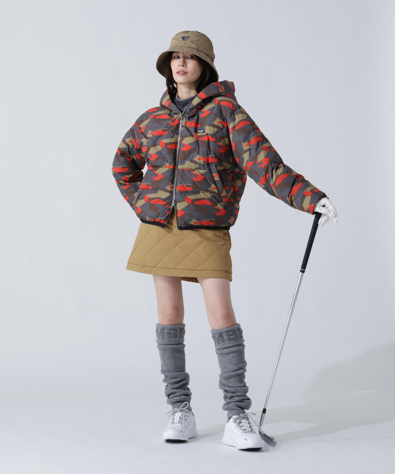 グログラン中綿ストレッチスカート