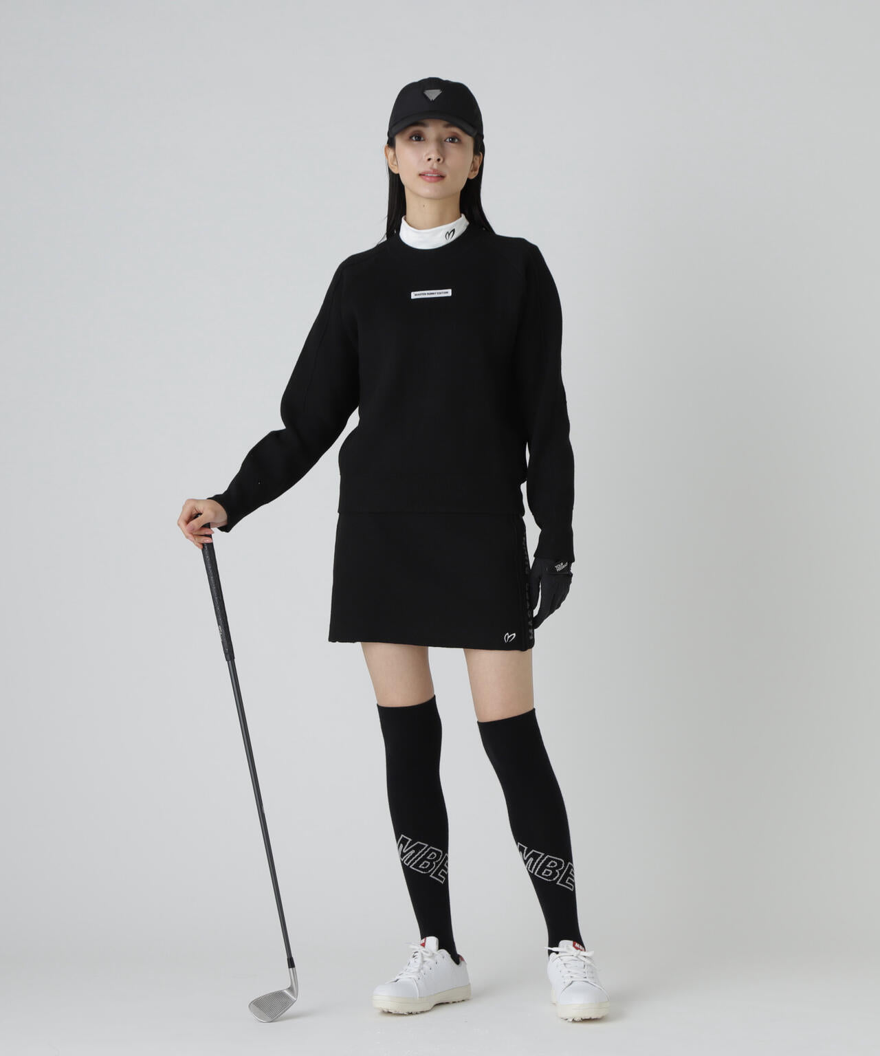 Wジャガードニットスカート