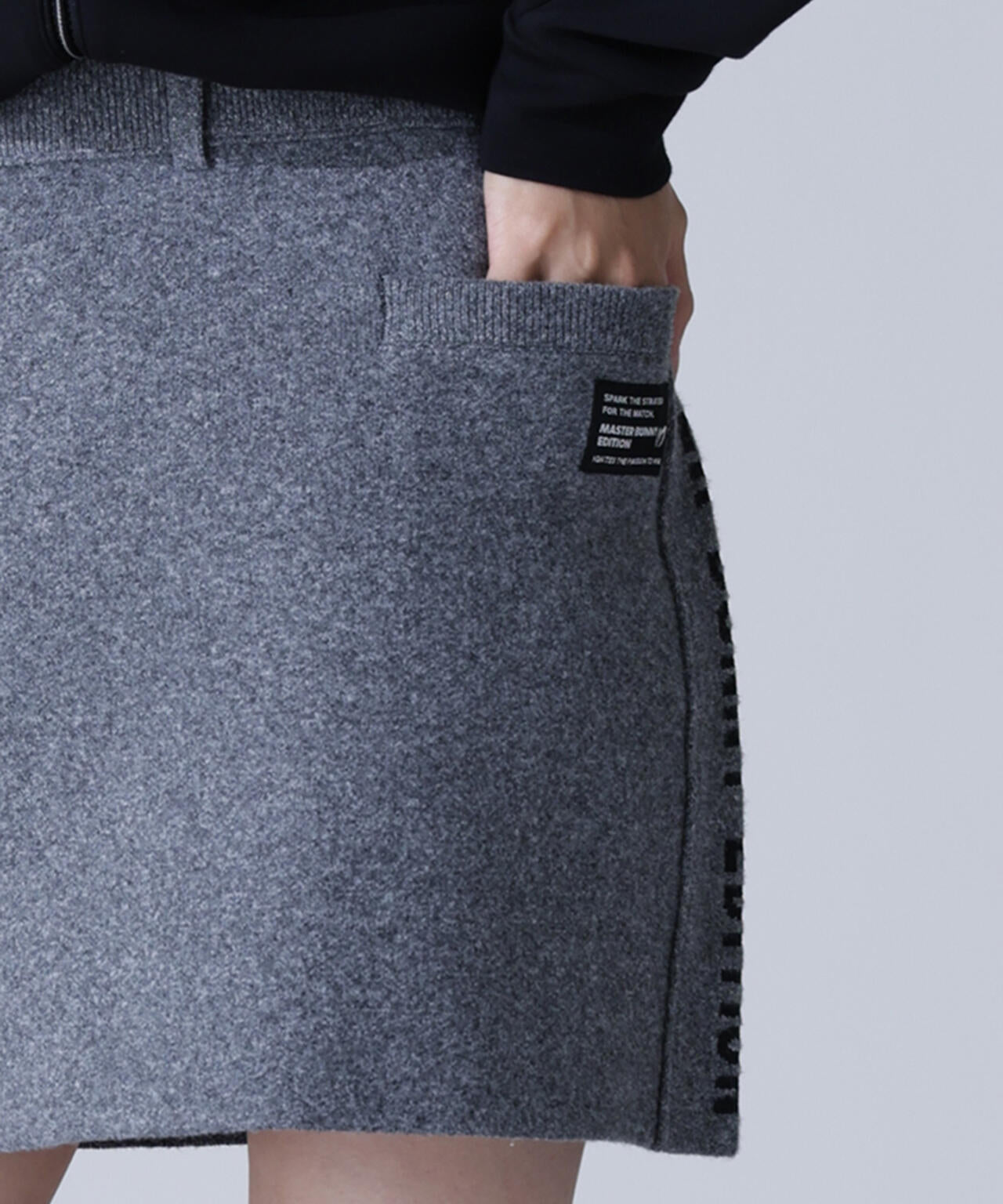 Wジャガードニットスカート