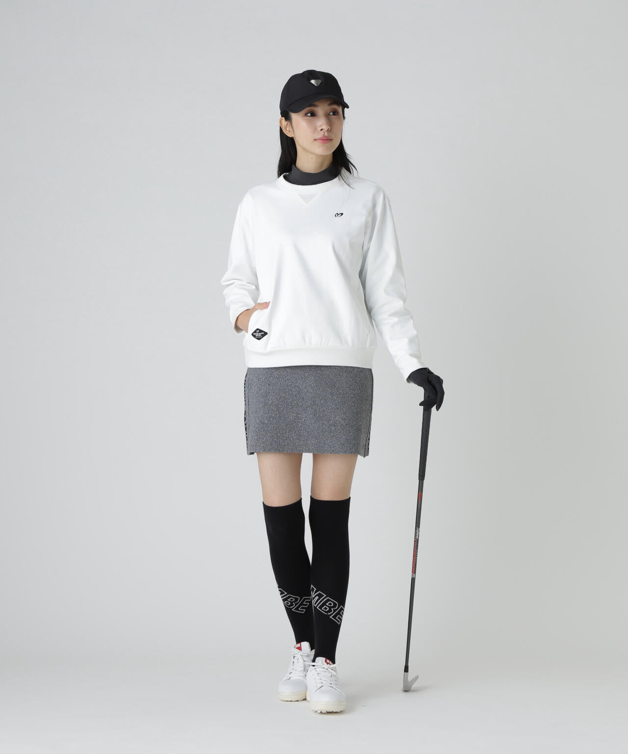 Wジャガードニットスカート