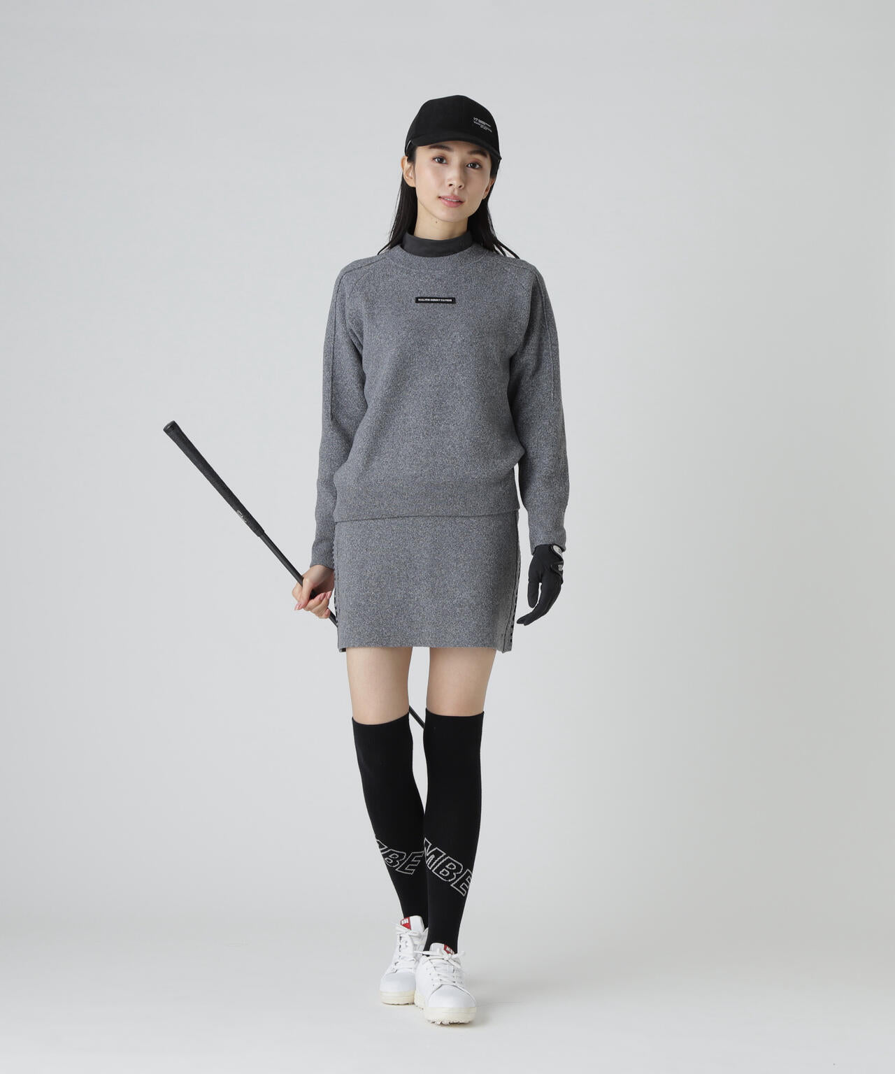 Wジャガードニットスカート