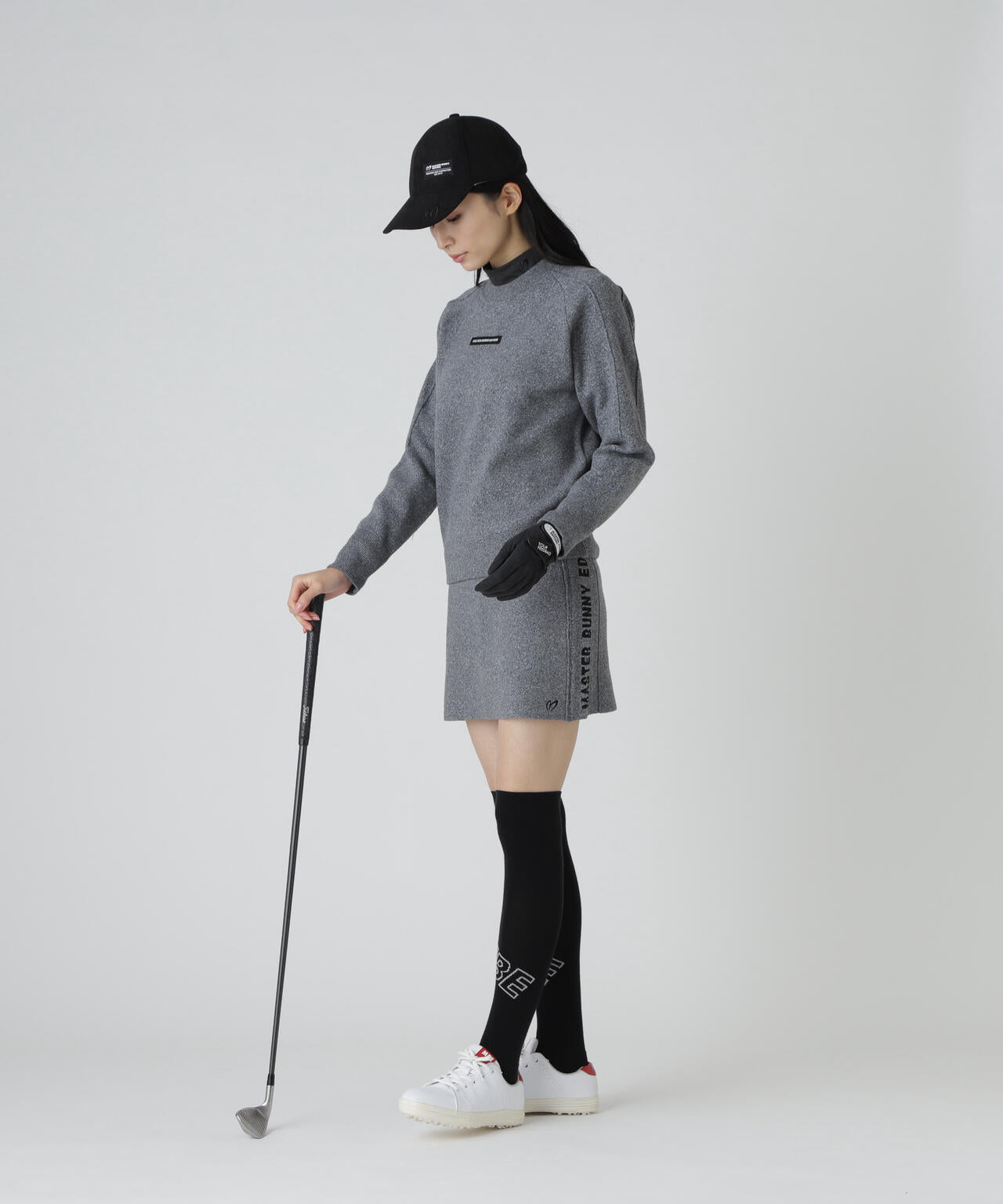 Wジャガードニットスカート