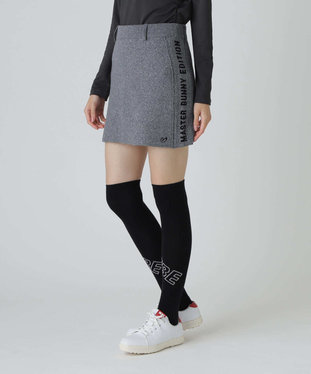 Wジャガードニットスカート