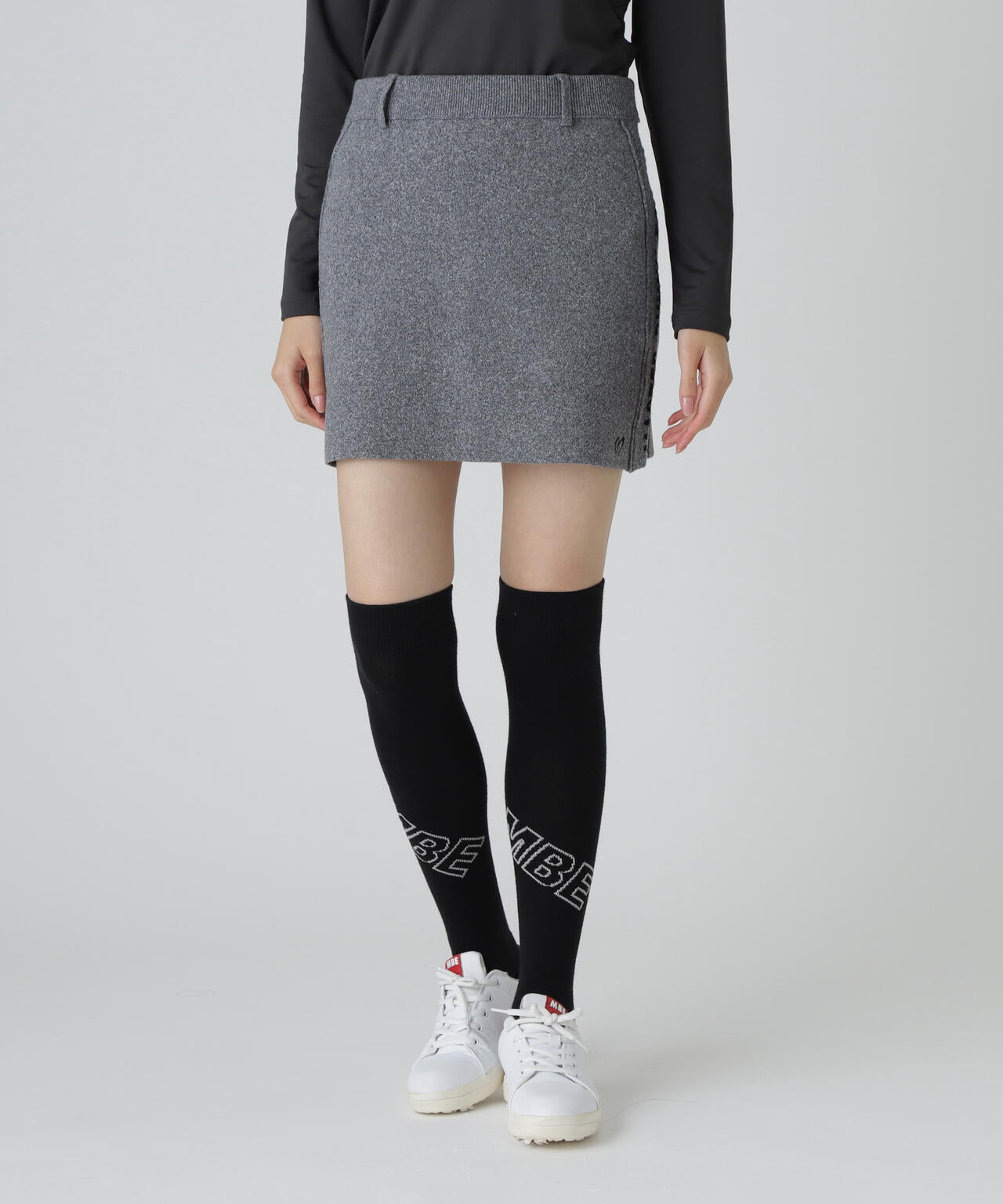 Wジャガードニットスカート